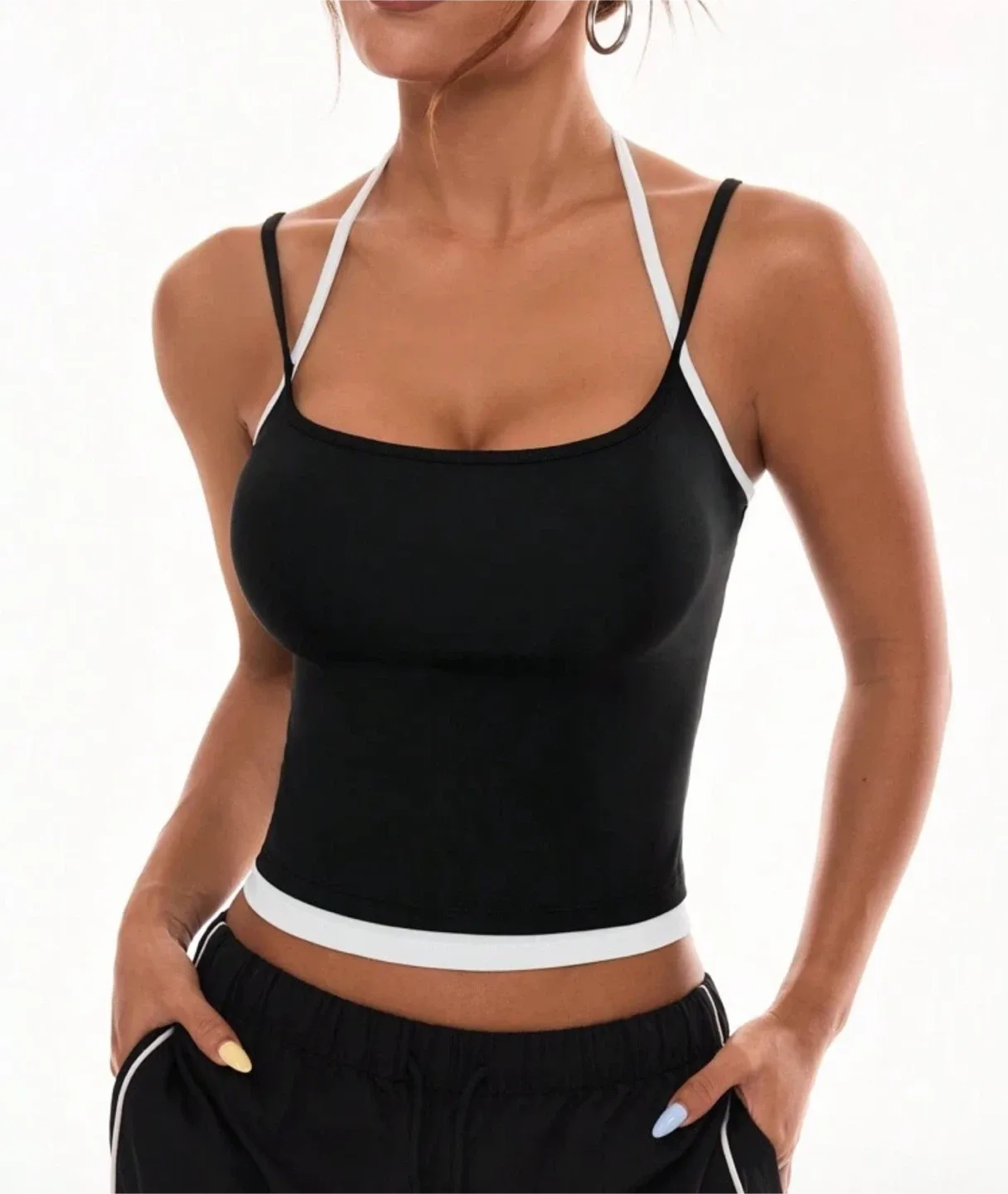 Black & White Trim Tank Top thumbnail