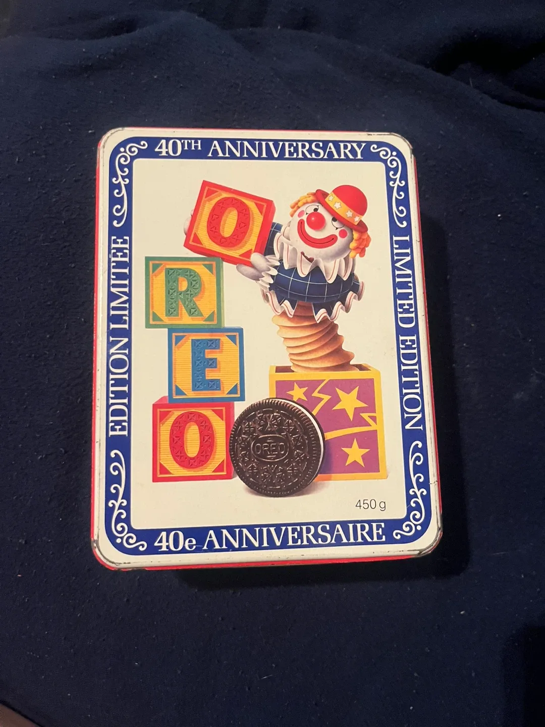 Two vintage, limited edition Oreo cookie tins. 1989 and 1992 image indicator(2)