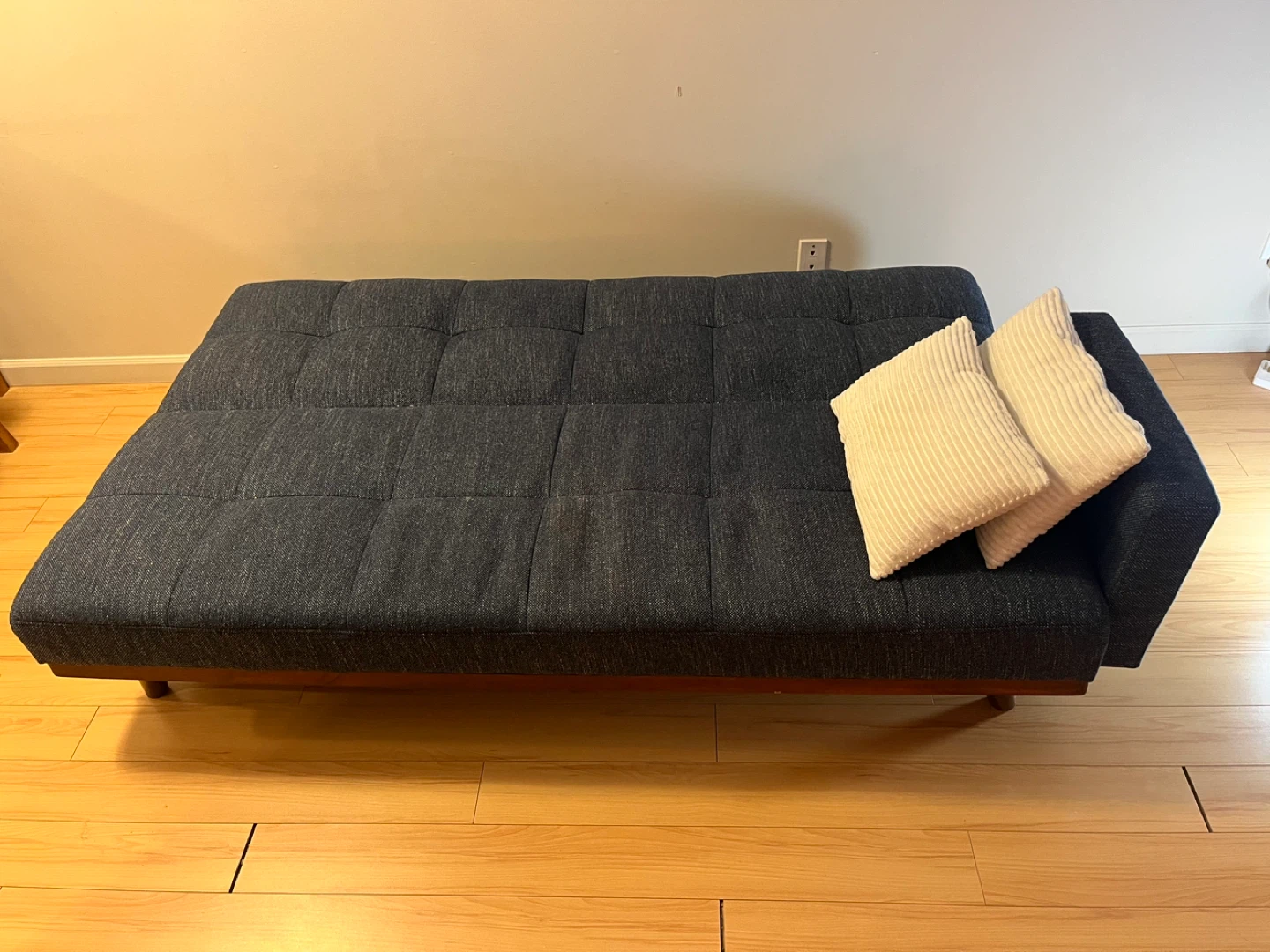 Dark Blue Futon Sofa Bed - photo 2