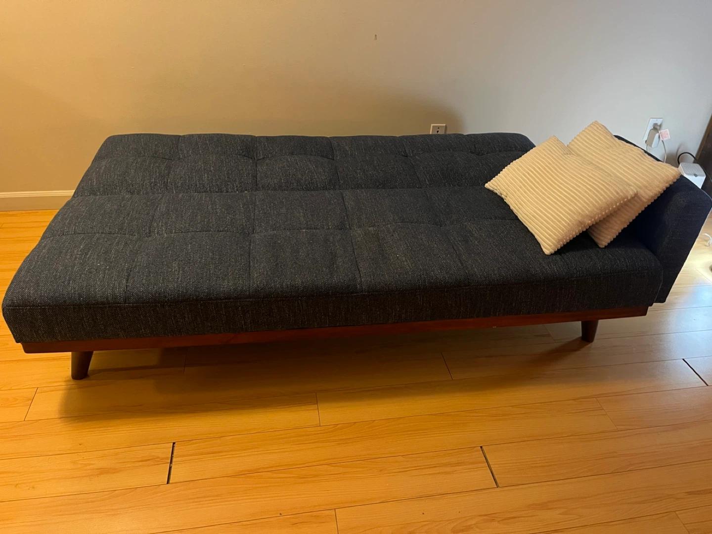 Dark Blue Futon Sofa Bed - photo 3
