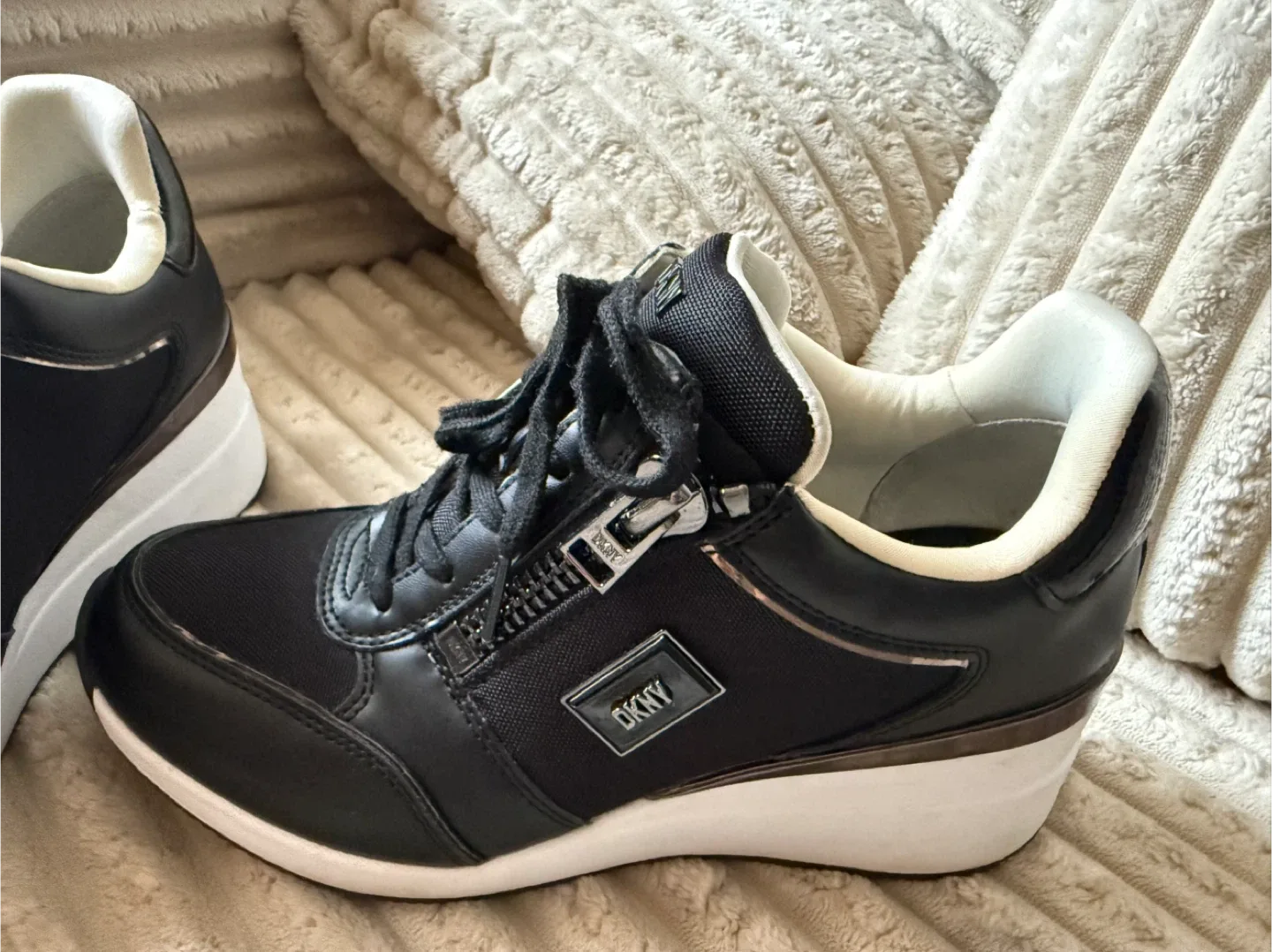 DKNY Black Wedge Sneakers image indicator(2)