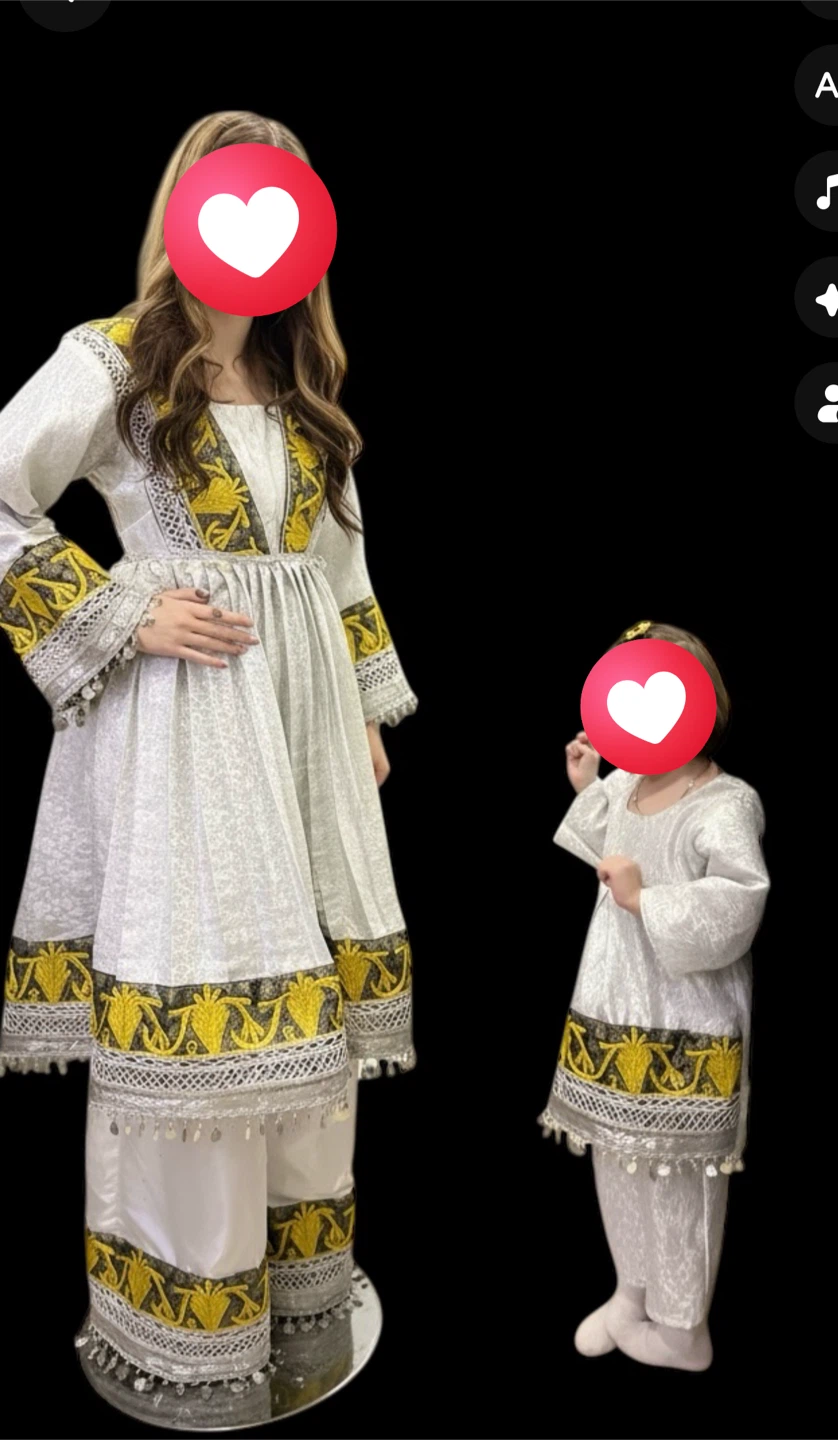 Matching Afghan Dress Set