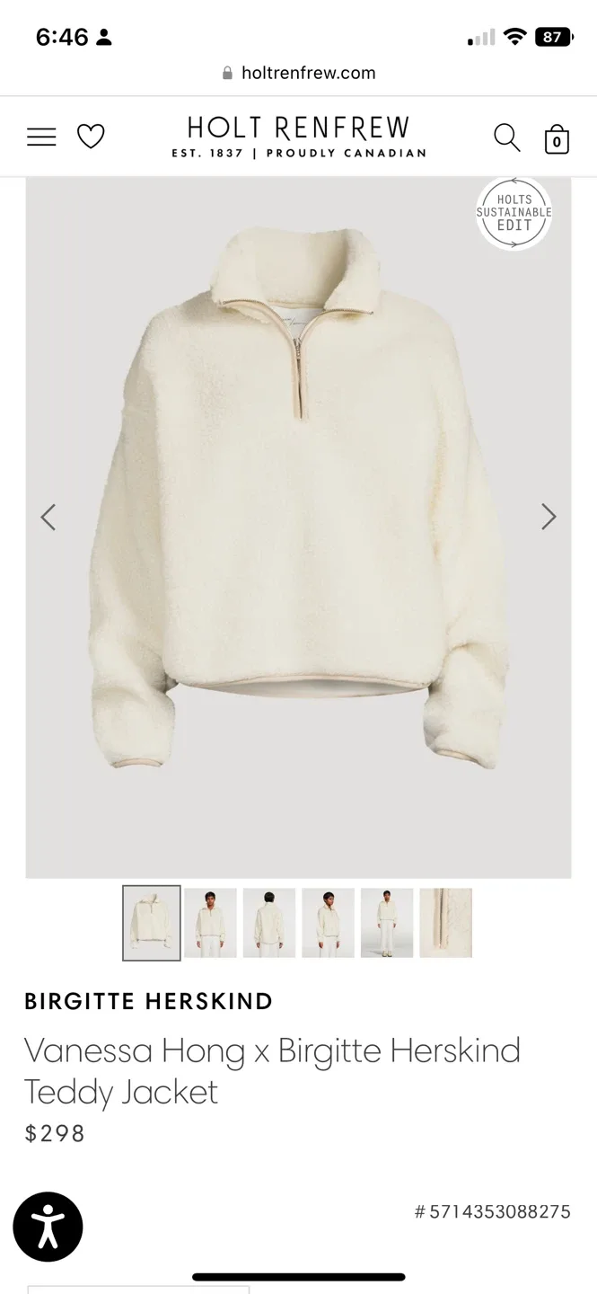 Vanessa Hong x Birgitte Herskind Cream Fleece - Size M image indicator(6)