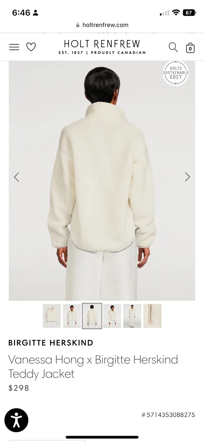 Vanessa Hong x Birgitte Herskind Cream Fleece - Size M image indicator(8)