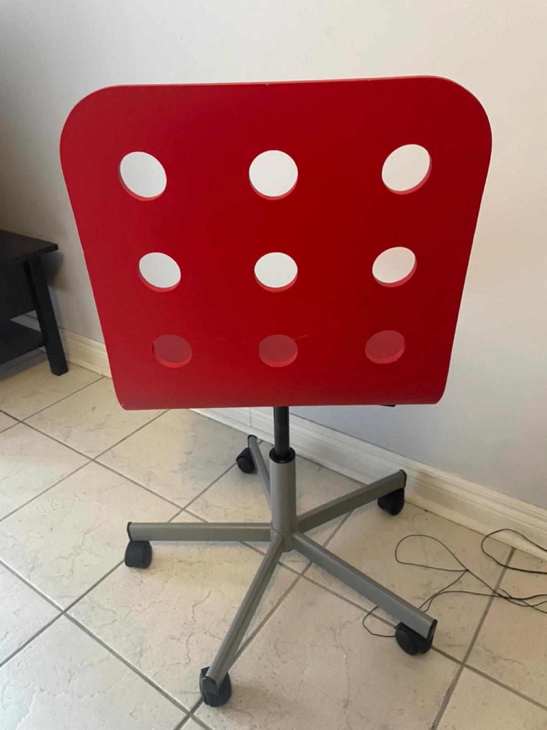 Ikea Vilgot Red Swivel Chair