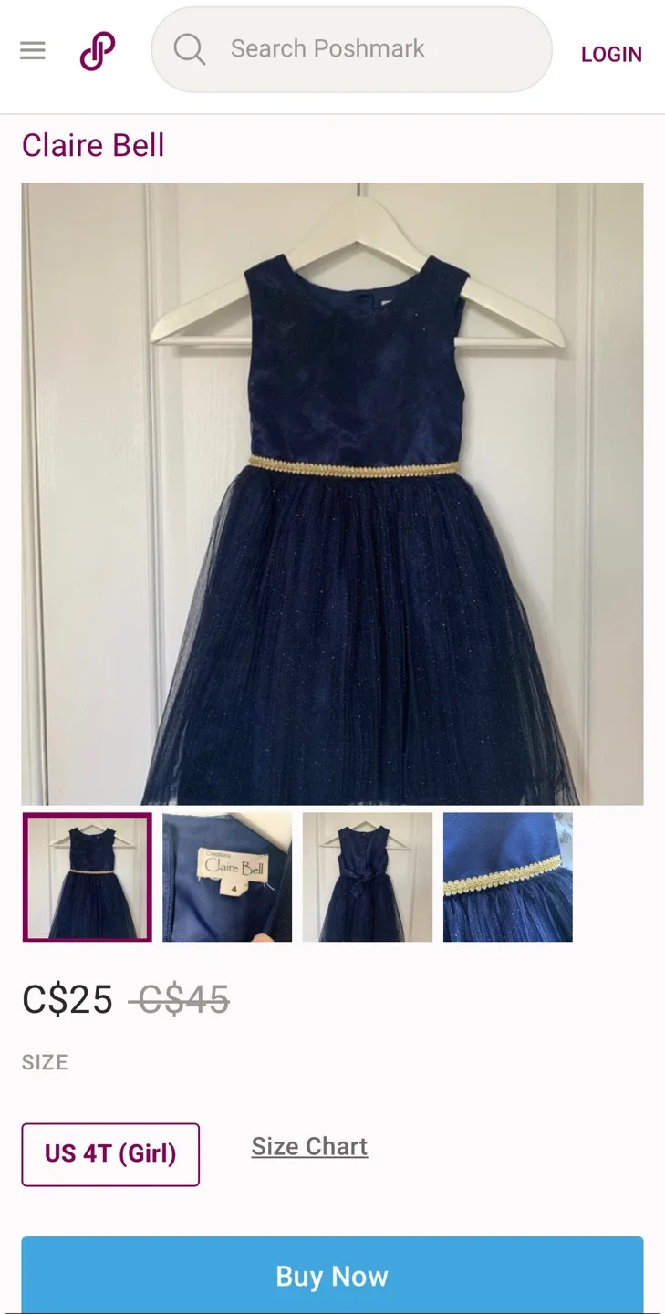 Claire Bell Navy Blue Dress image indicator(3)