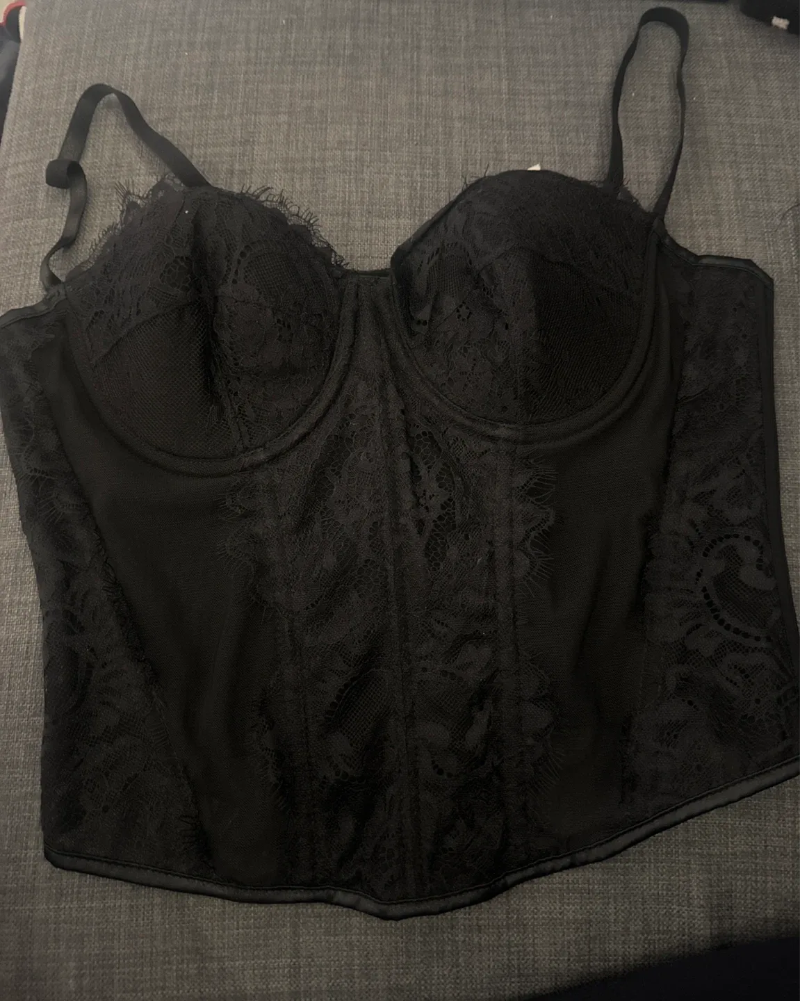Black Lace Corset Top thumbnail