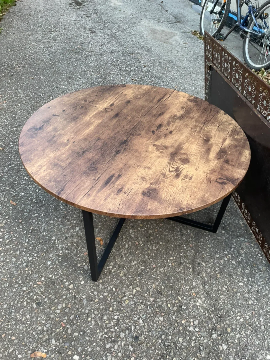 Round Coffee Table - Wood & Black Metal image indicator(2)