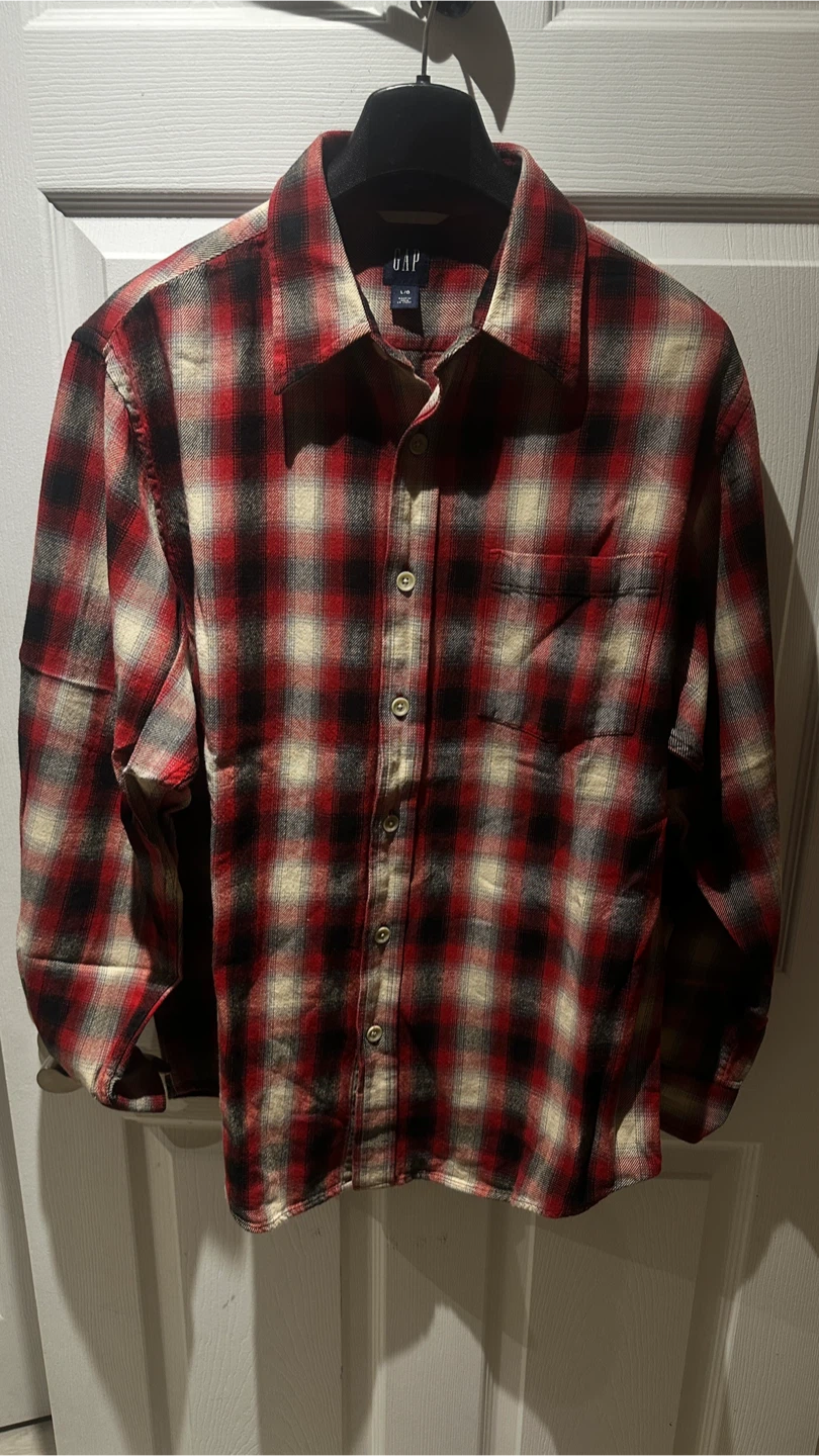 GAP L/G Flannel Shirt - Red Plaid