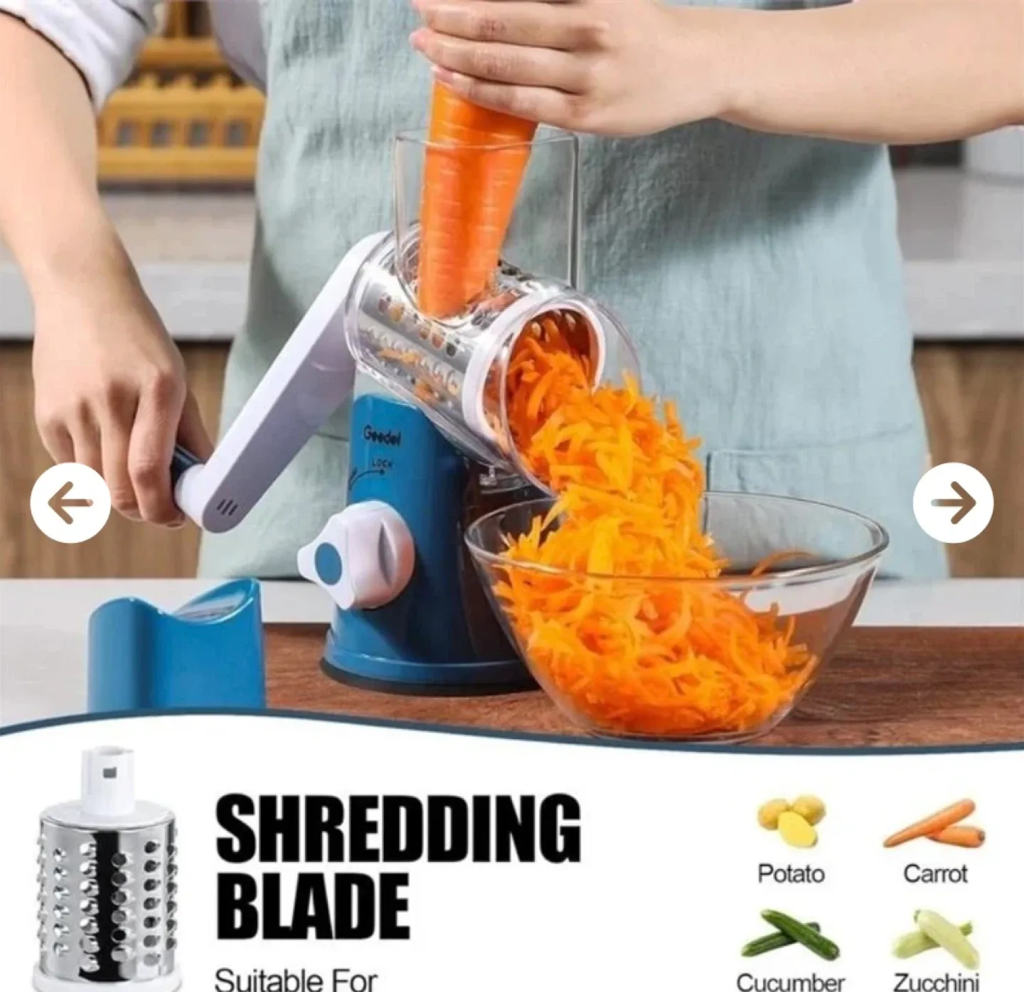 Geedel Rotary Drum Grater - New in Box! image indicator(4)