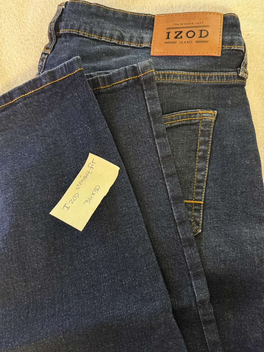 IZOD Straight Fit Jeans - 36x30 image indicator(2)