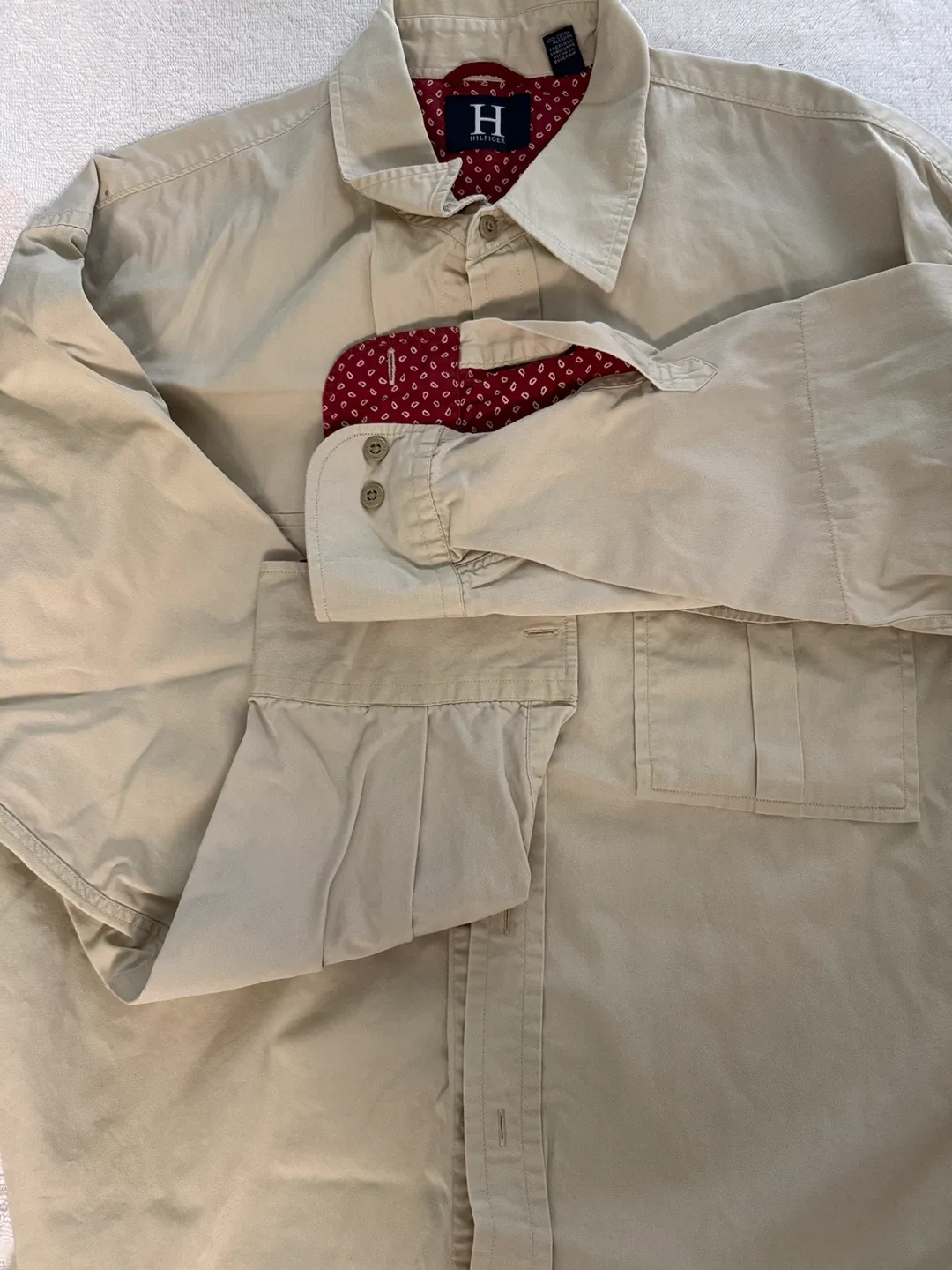 Tommy Hilfiger XL Beige Button-Down Shirt image indicator(3)