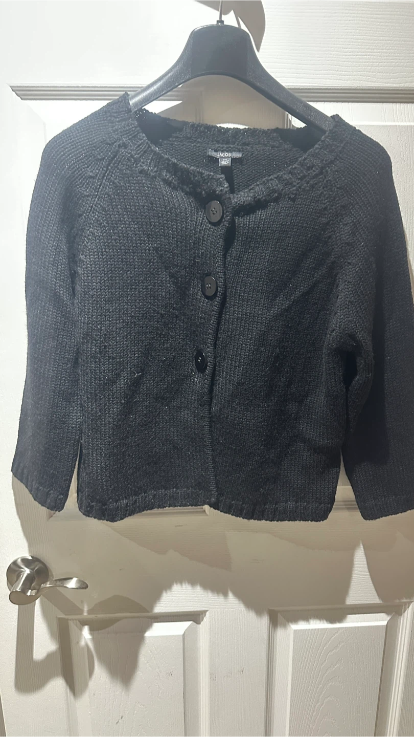 Jacob Black Knit Button Cardigan - Size L