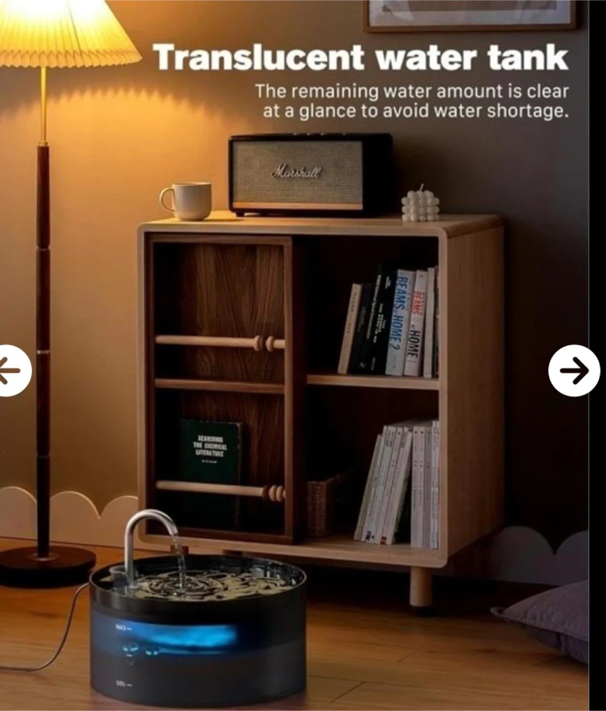 Pet Water Fountain - Low Noise, 3.2L Capacity image indicator(3)