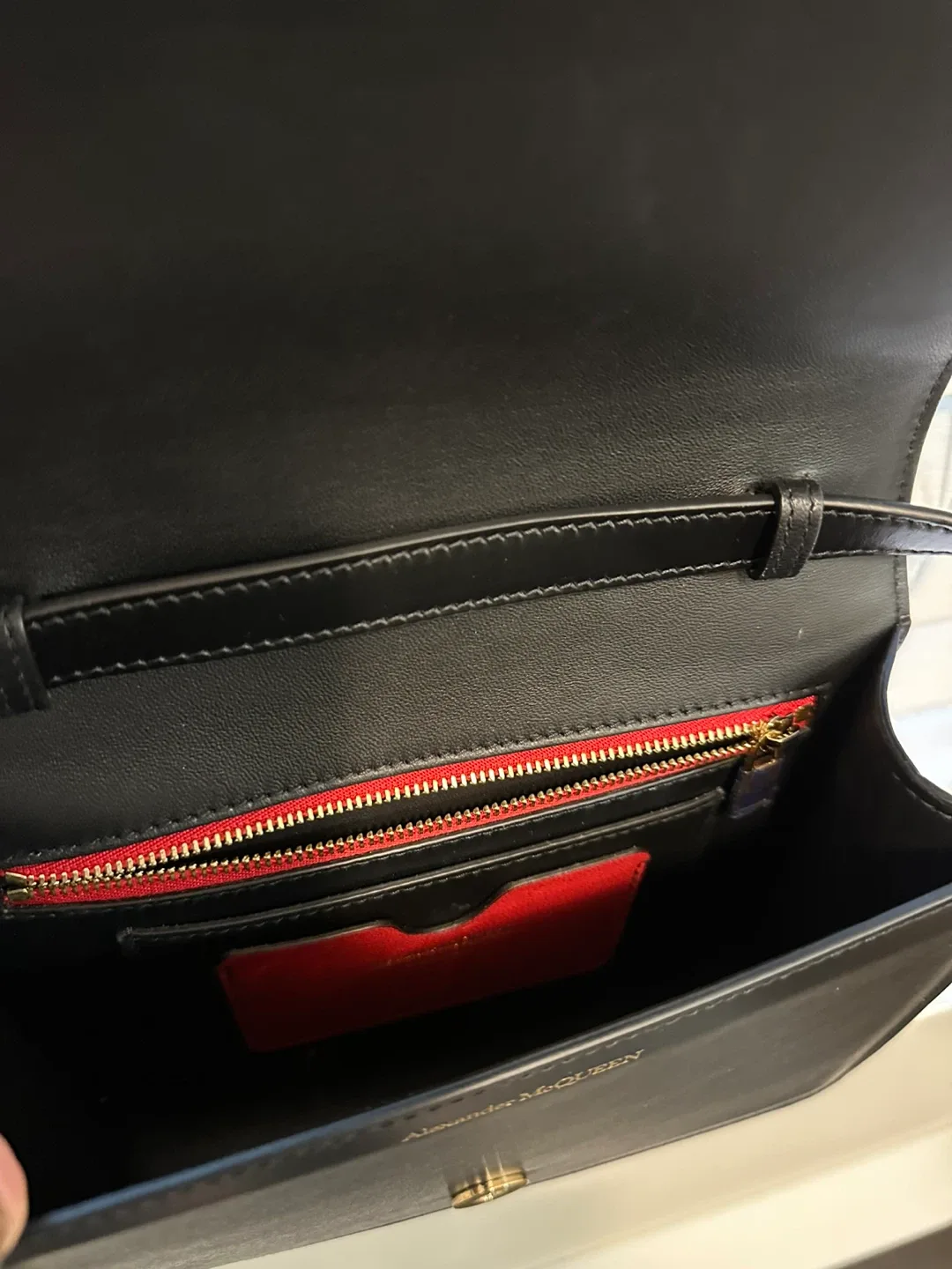 Alexander McQueen Black Leather Knuckle Duster Bag image indicator(6)