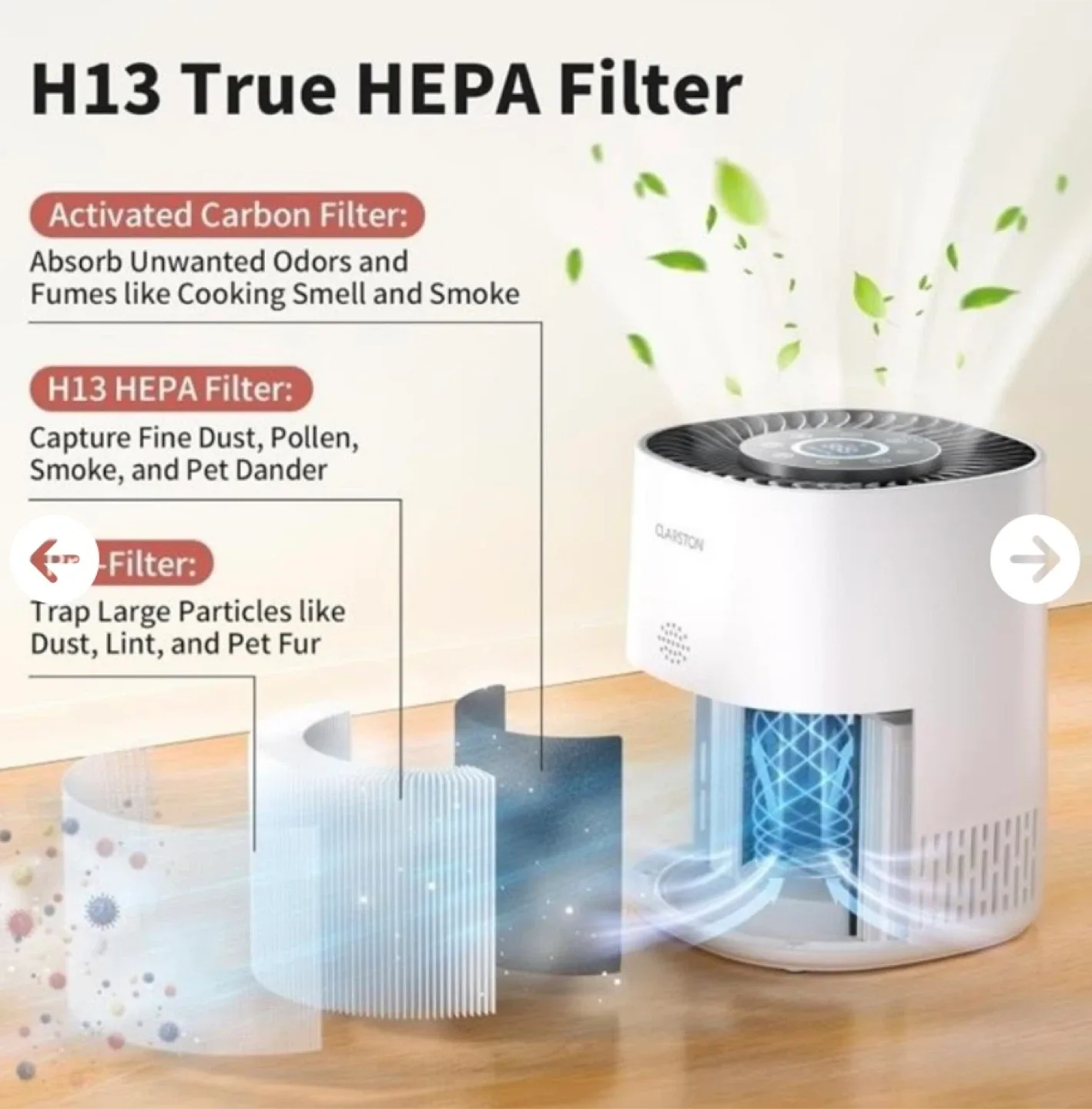 Clarston Air Purifier KJ100F - Like New image indicator(3)