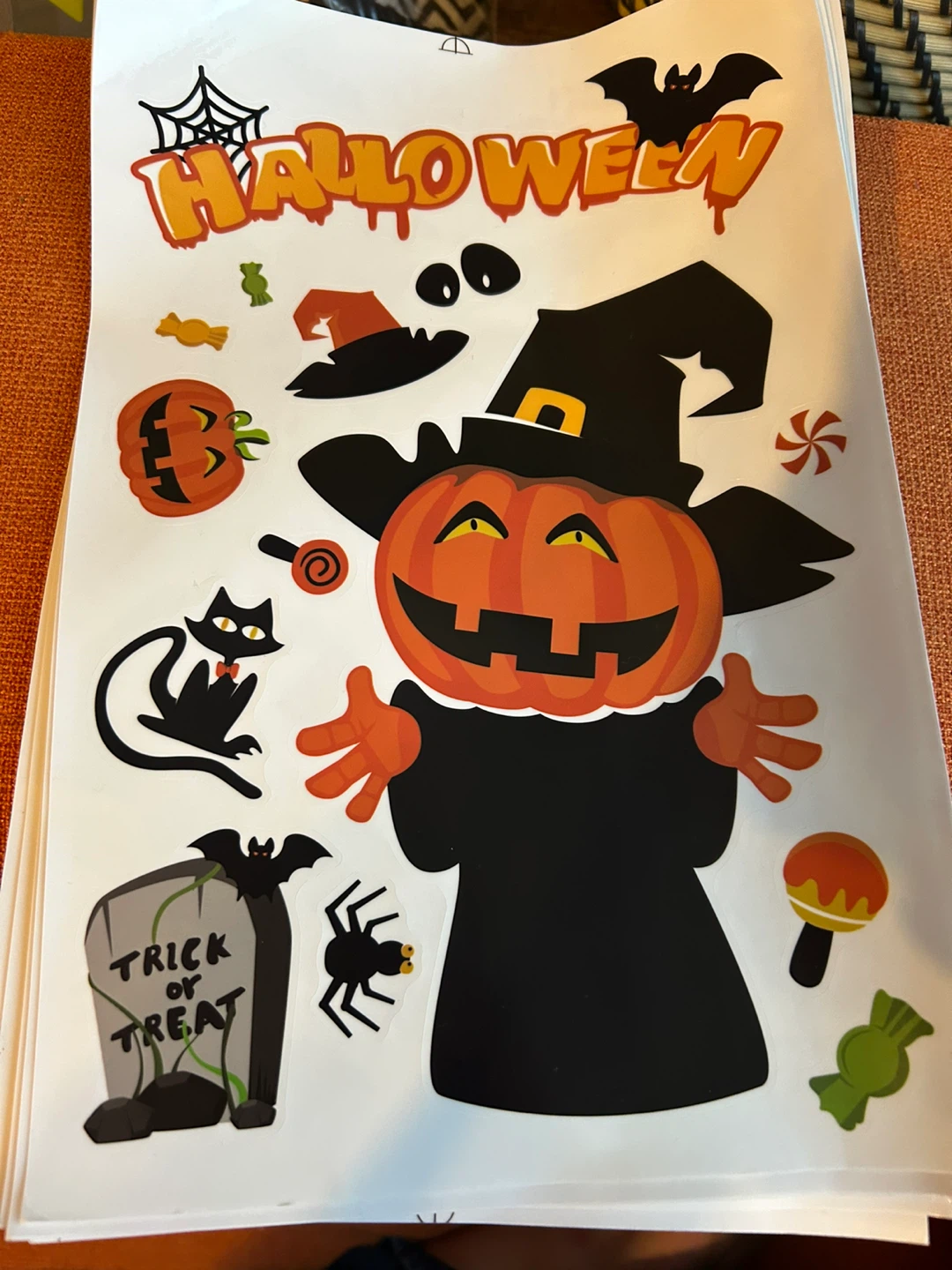 Set of 9 Halloween Window Stickers