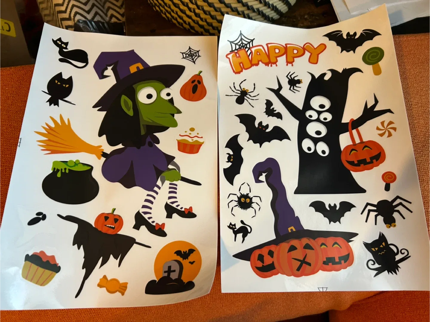 Set of 9 Halloween Window Stickers image indicator(5)