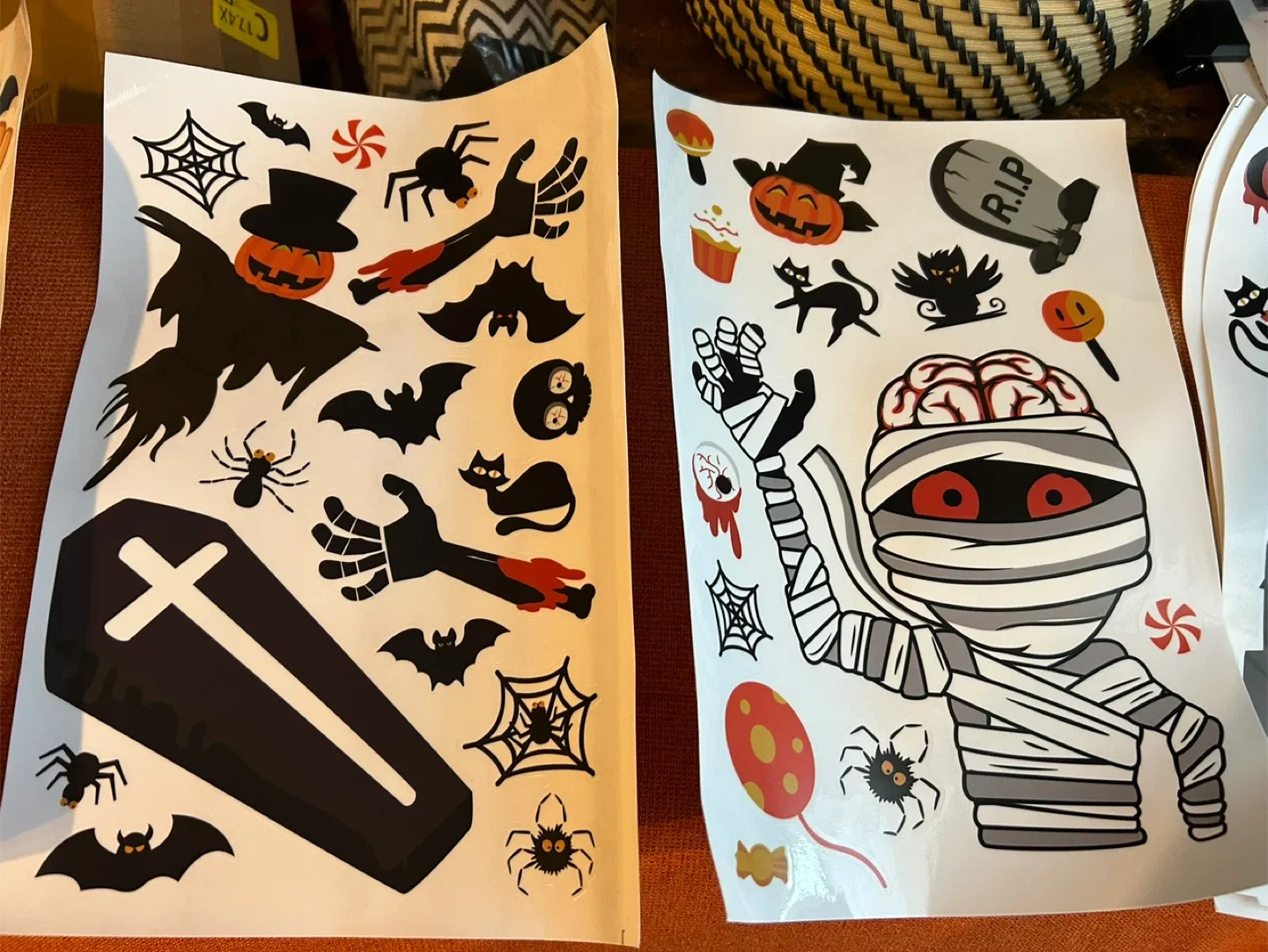 Set of 9 Halloween Window Stickers image indicator(2)