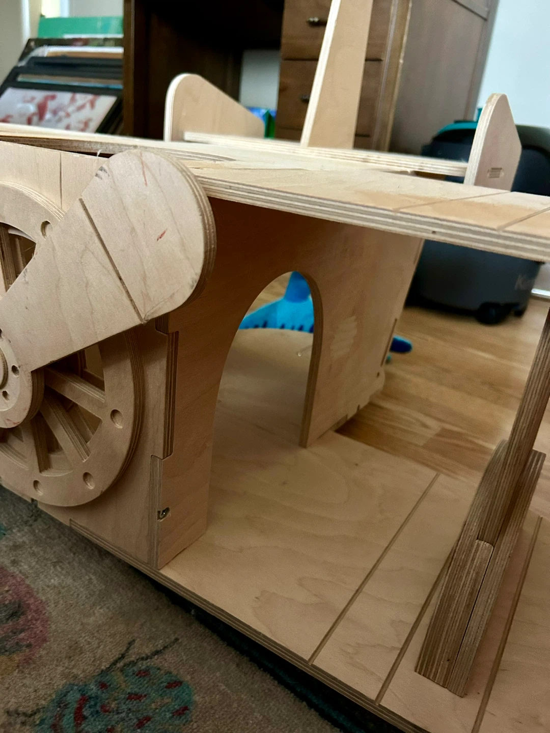 Sky Bun - Wooden Airplane Hide/Structure for Rabbits - photo 3