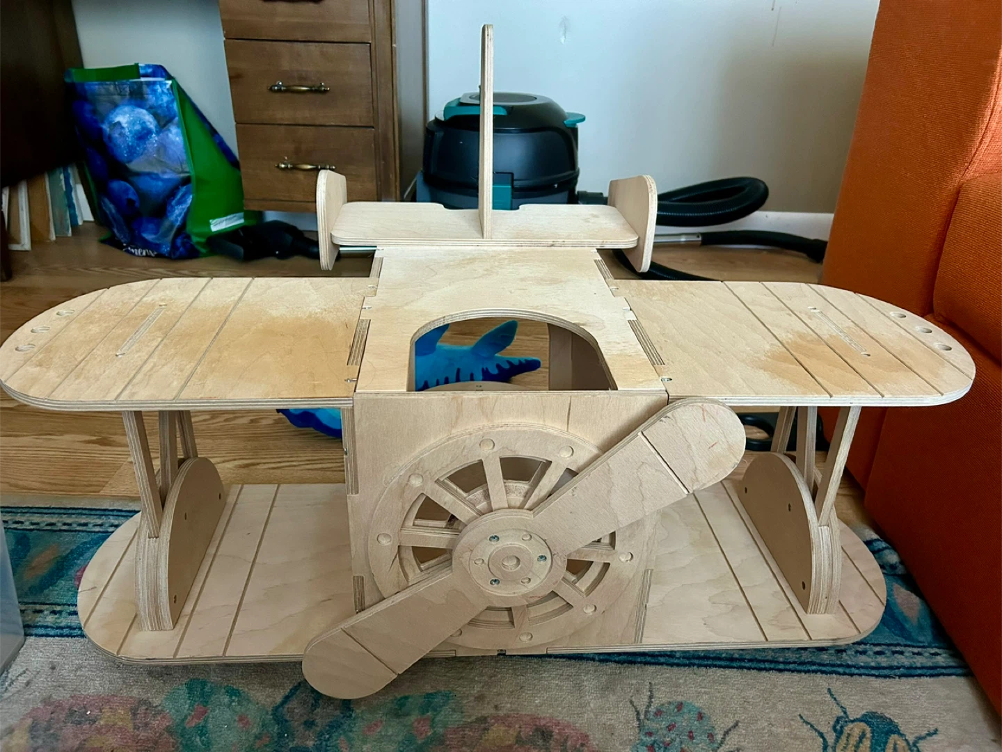 Sky Bun - Wooden Airplane Hide/Structure for Rabbits