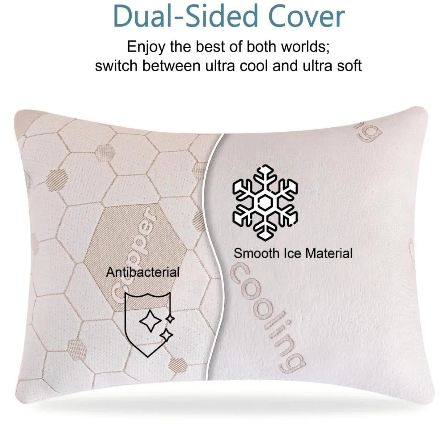 Cooling Bed Pillow with Dual-Sided Cover image indicator(4)