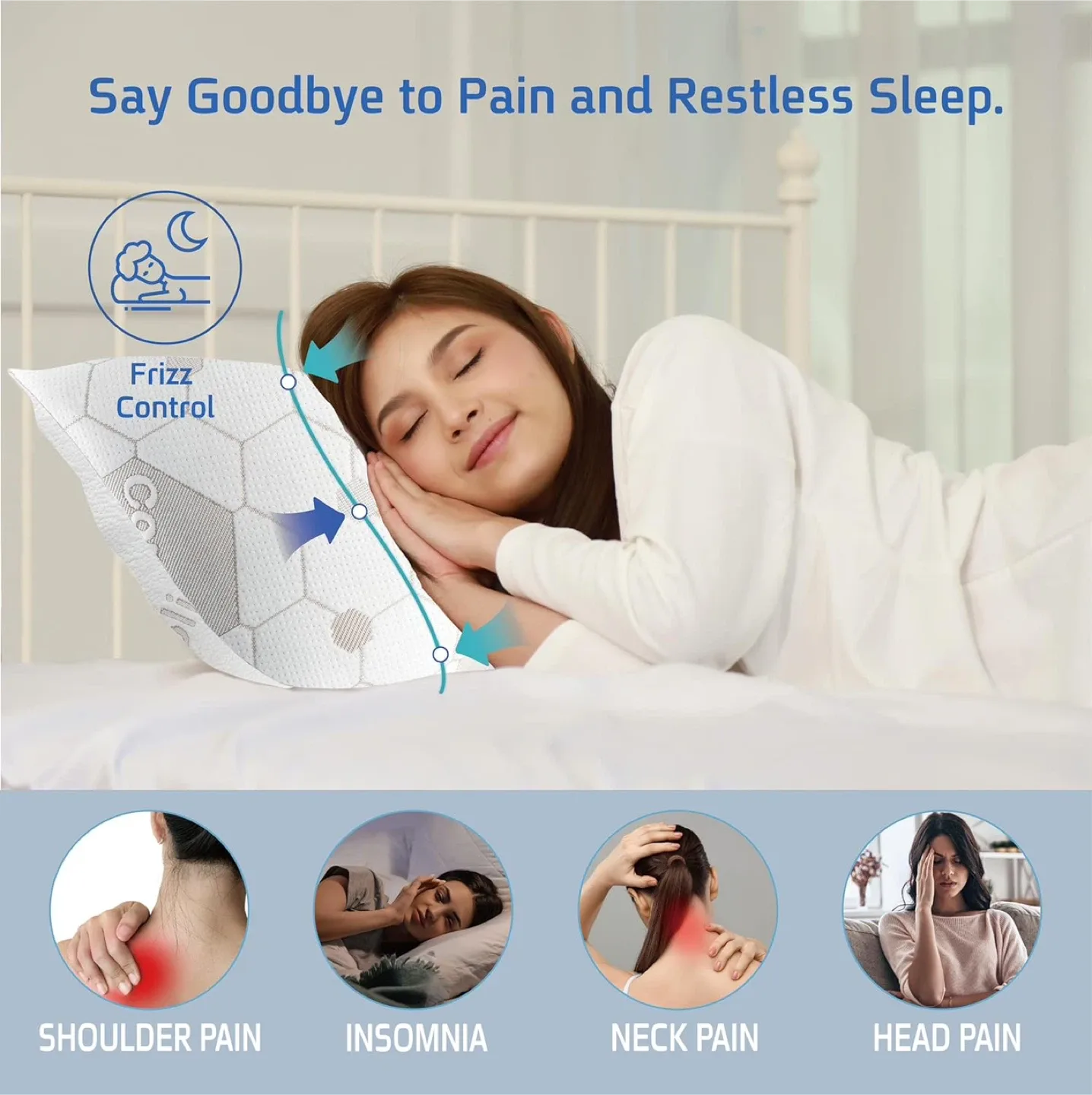 Cooling Bed Pillow with Dual-Sided Cover image indicator(5)