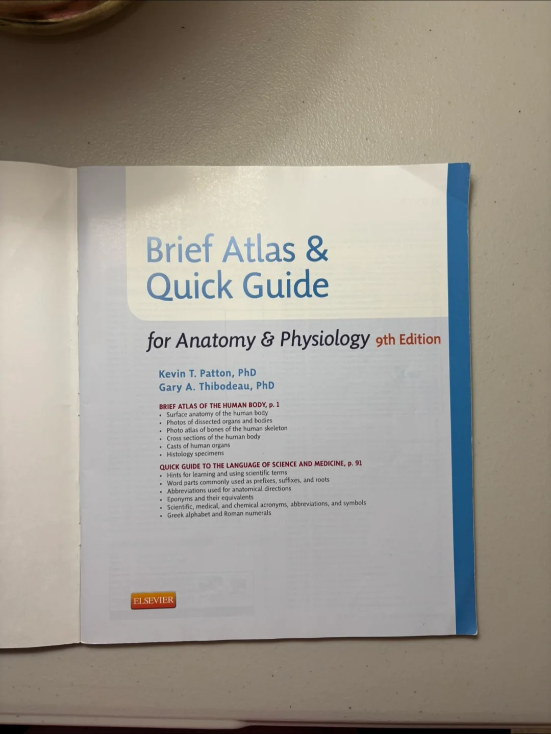 Brief Atlas & Quick Guide for Anatomy & Physiology 9th Edition image indicator(2)