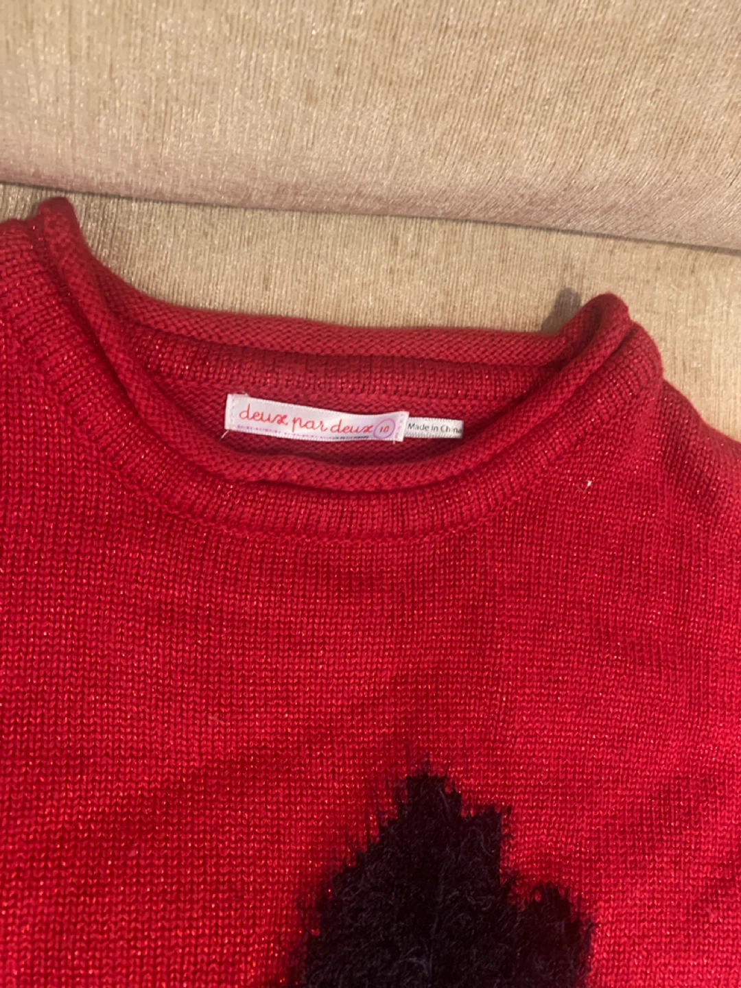 Deux par Deux Red Dog Sweater Size 10 - photo 2