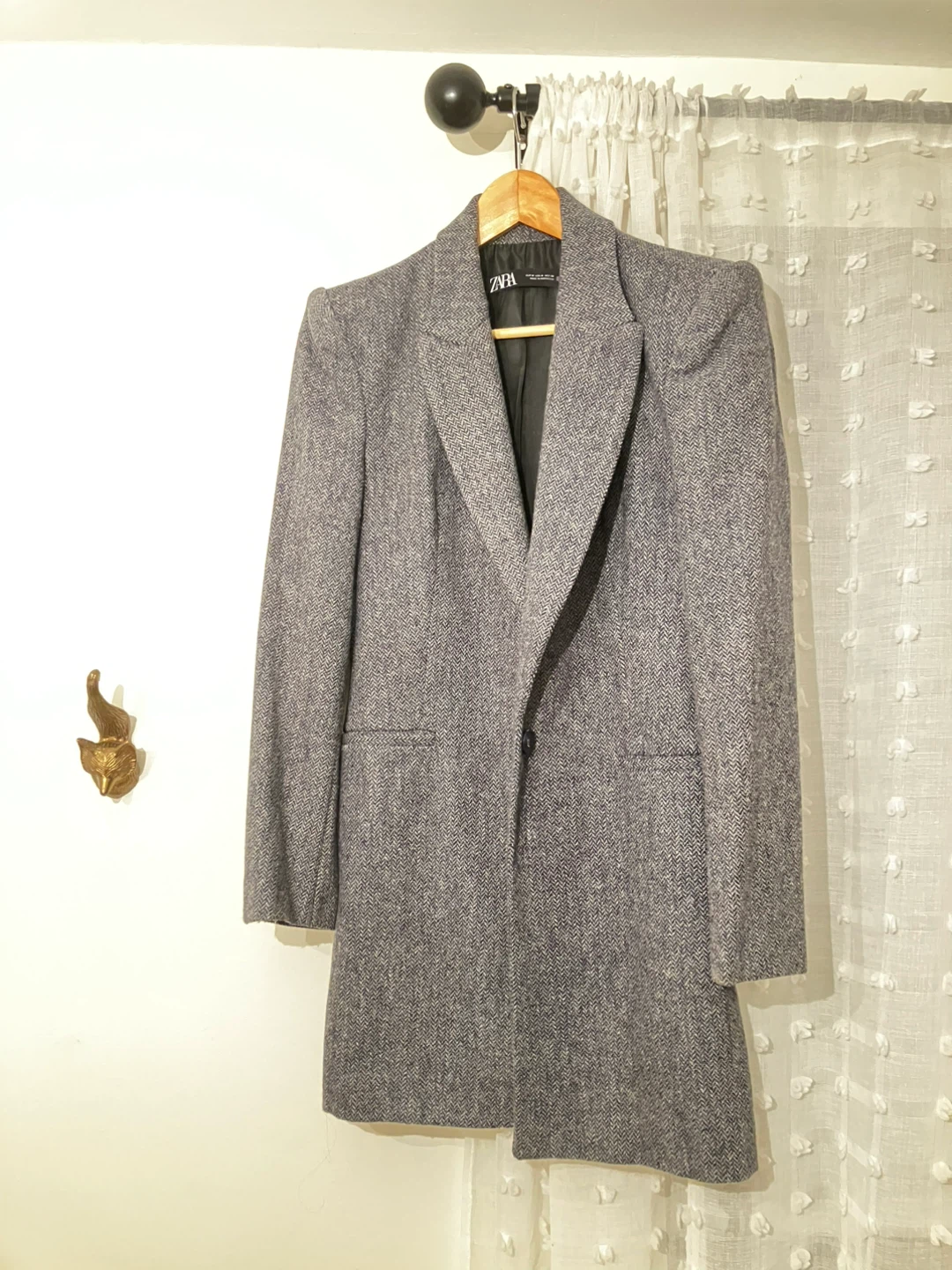 Lambswool Zara Blue-Gray Blazer/Jacket