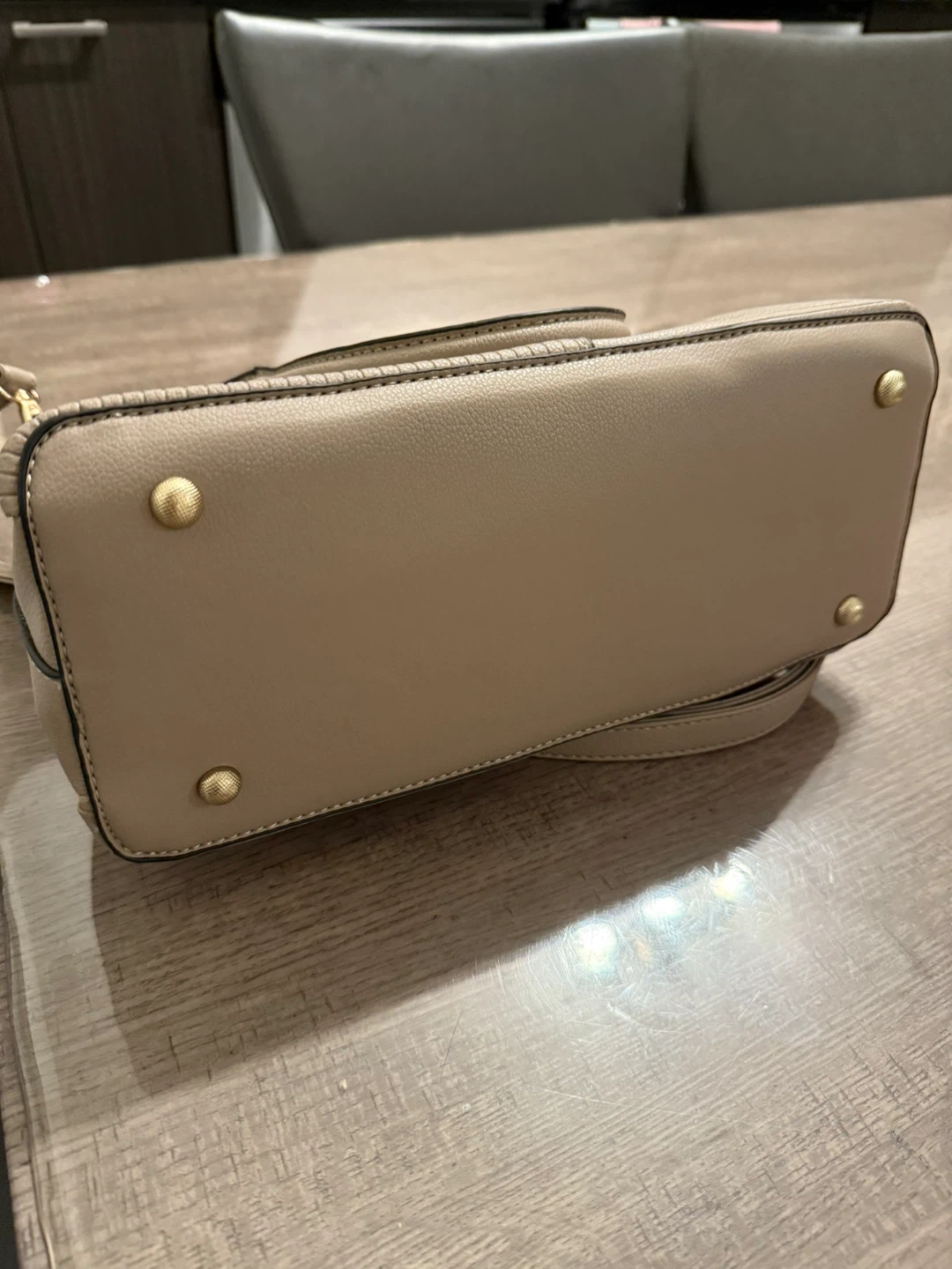 Beige Handbag with Shoulder Strap - photo 4