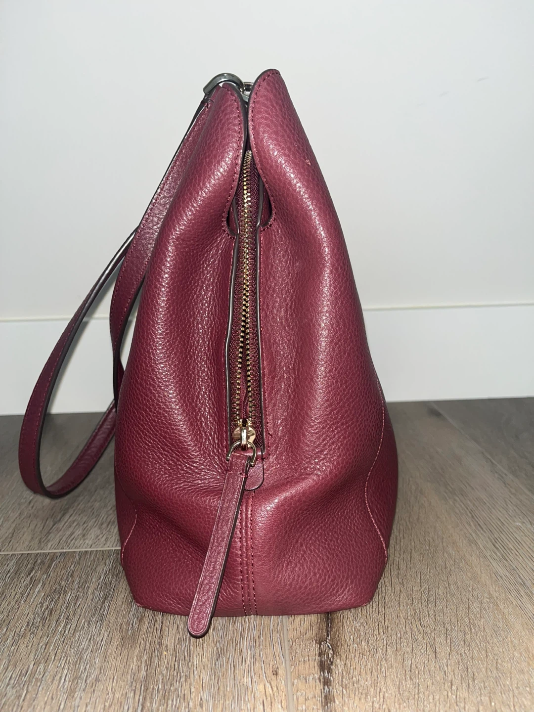 Kate Spade Burgundy Leather Tote Bag