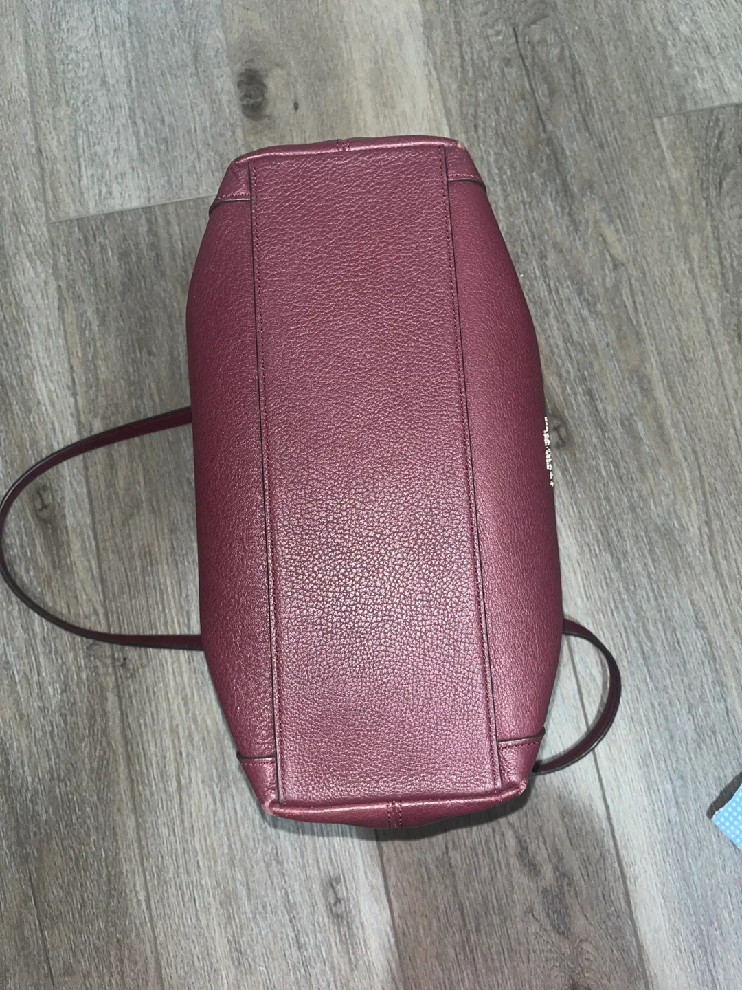 Kate Spade Burgundy Leather Tote Bag image indicator(9)