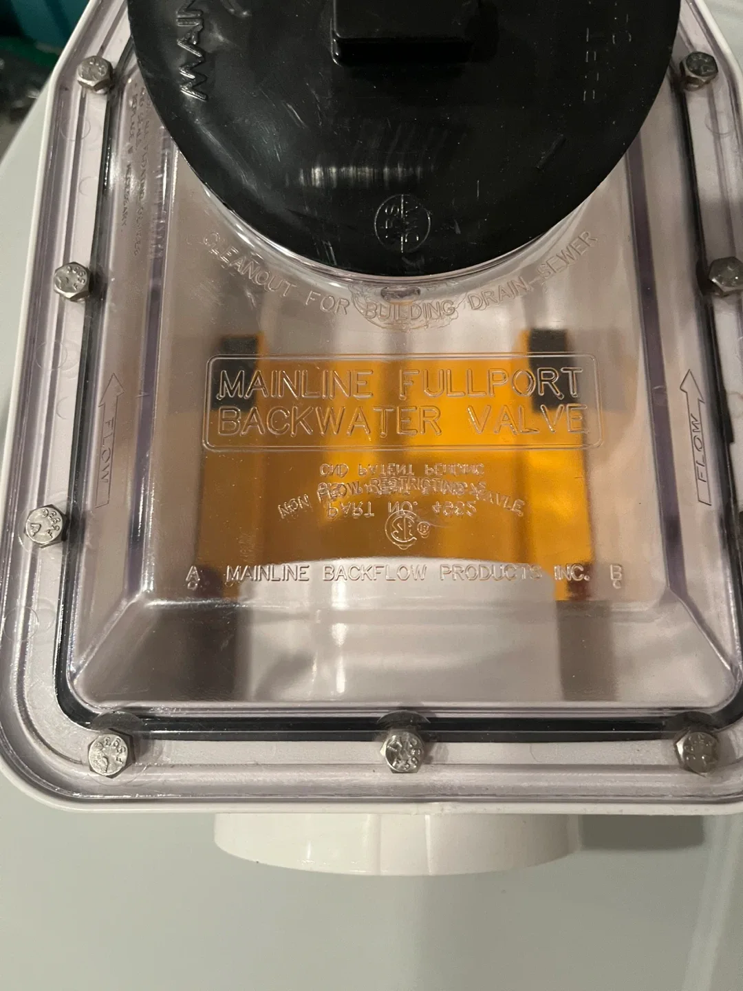 Mainline Backflow Horizontal Type 1 ABS Backwater Valve image indicator(6)