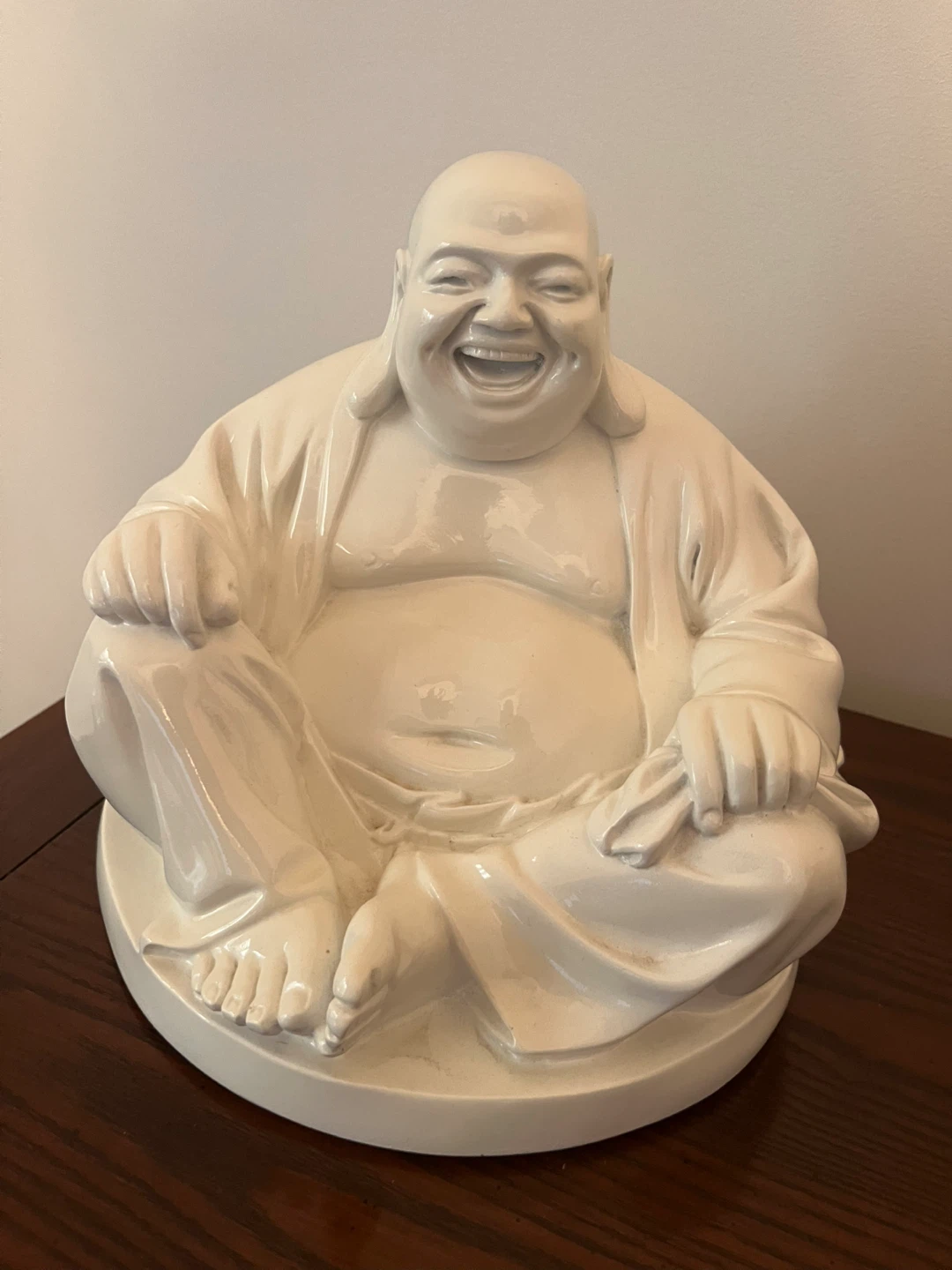 Laughing Buddha Statue - Ceramic