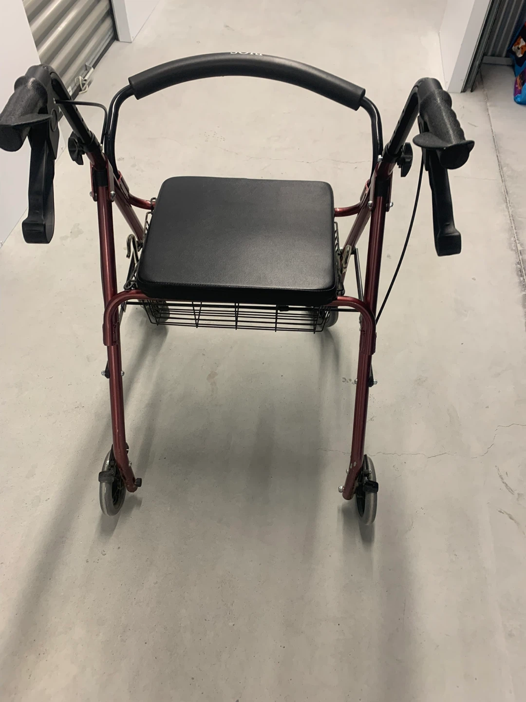 Four Wheel Walker with Seat & Basket