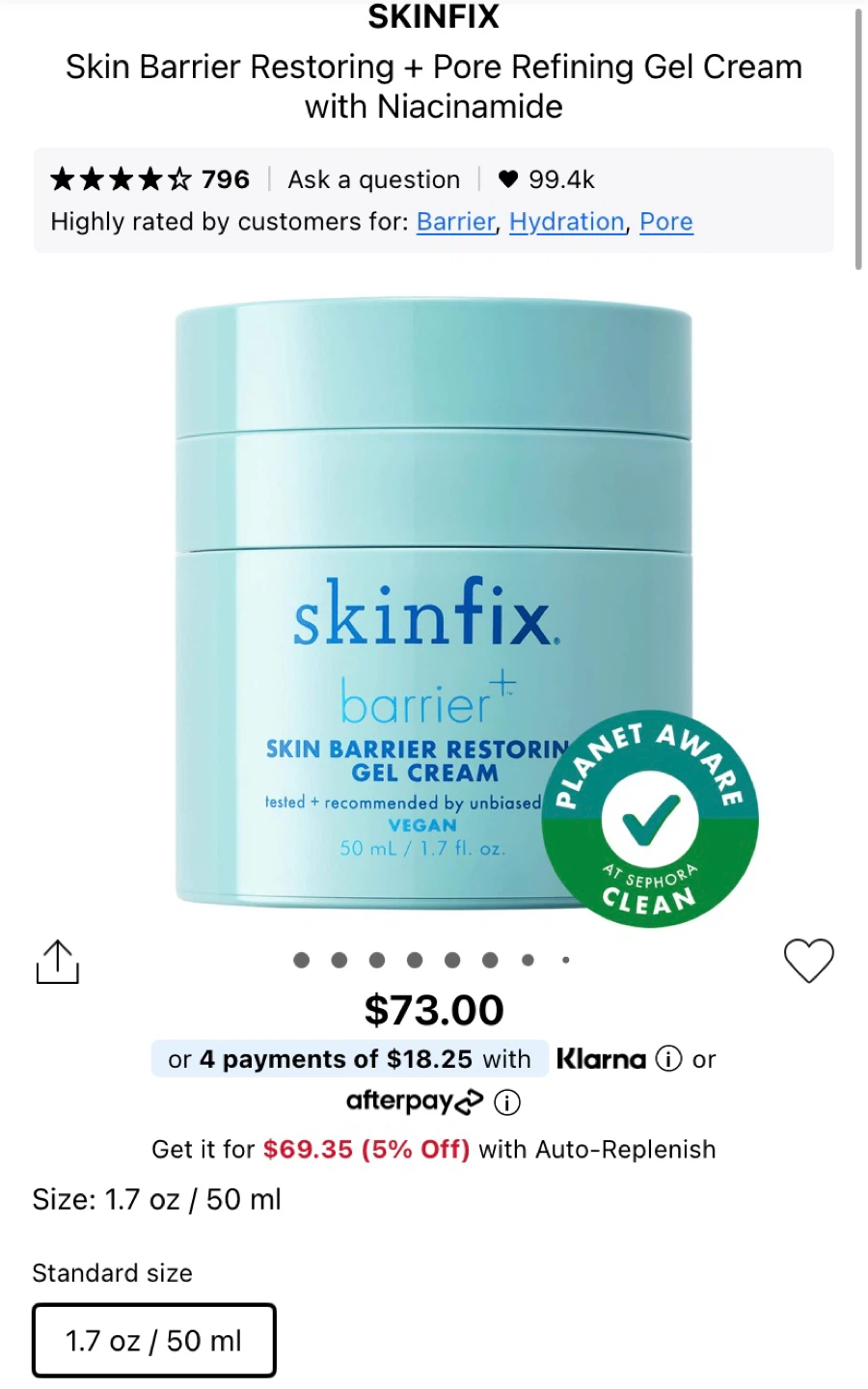 Skinfix Barrier+ Skin Barrier Restoring Gel Cream - photo 2