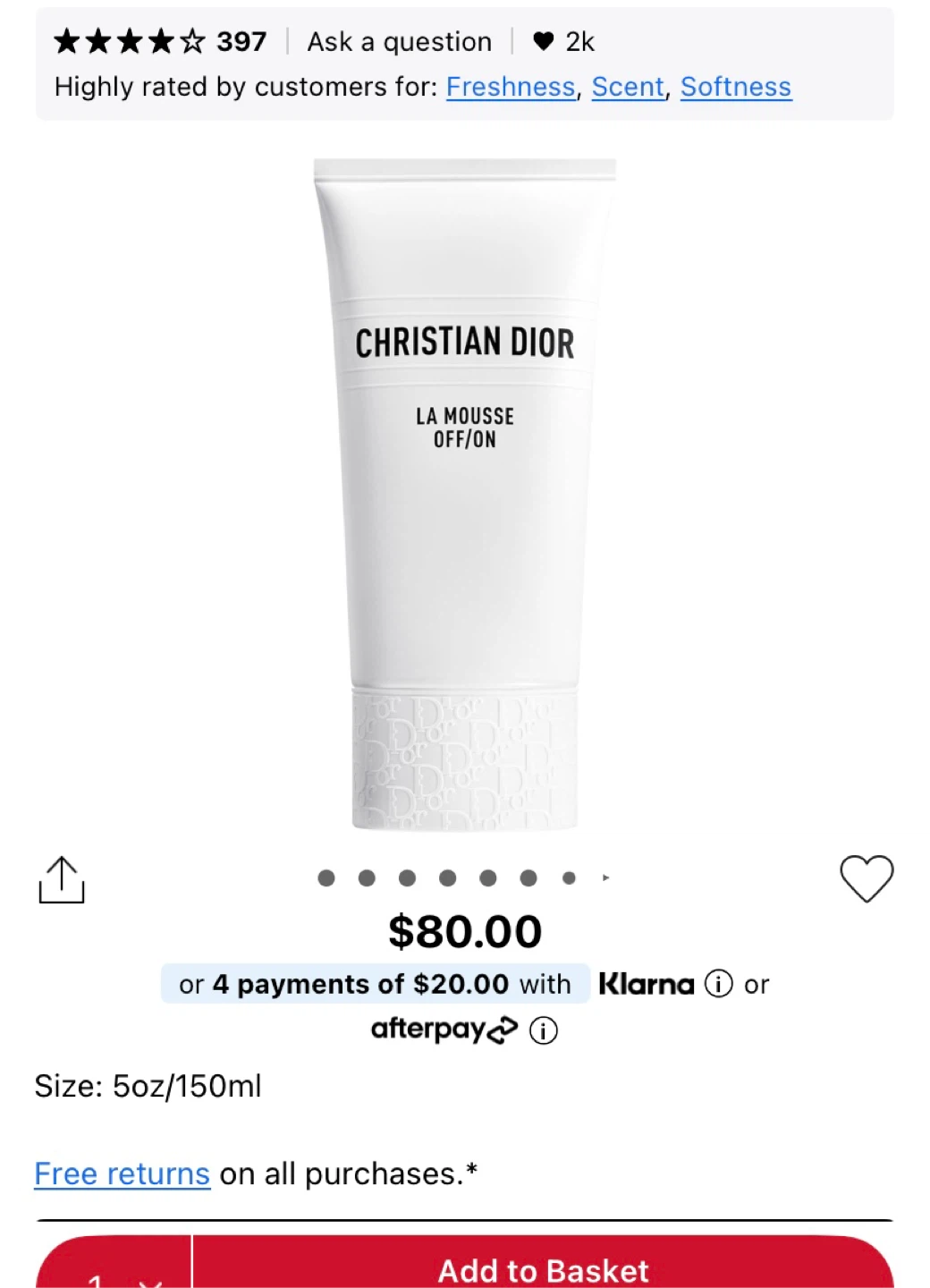Christian Dior La Mousse OFF/ON Cleanser 5oz - photo 2