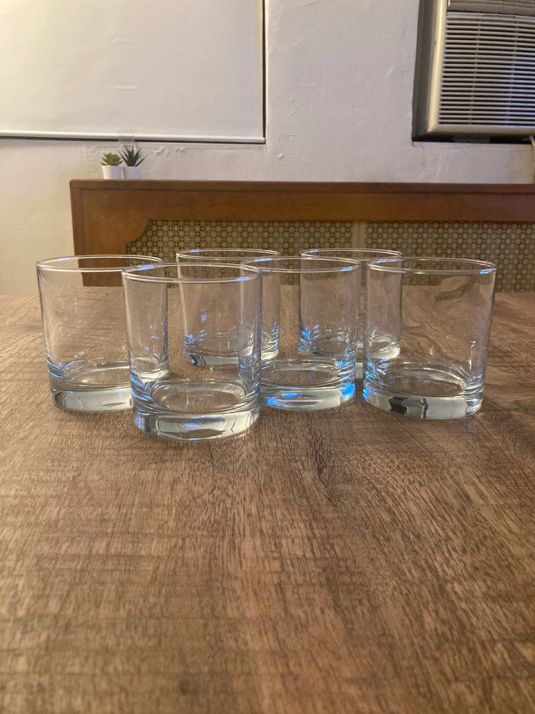 Set of 6 Clear Drinking Glasses