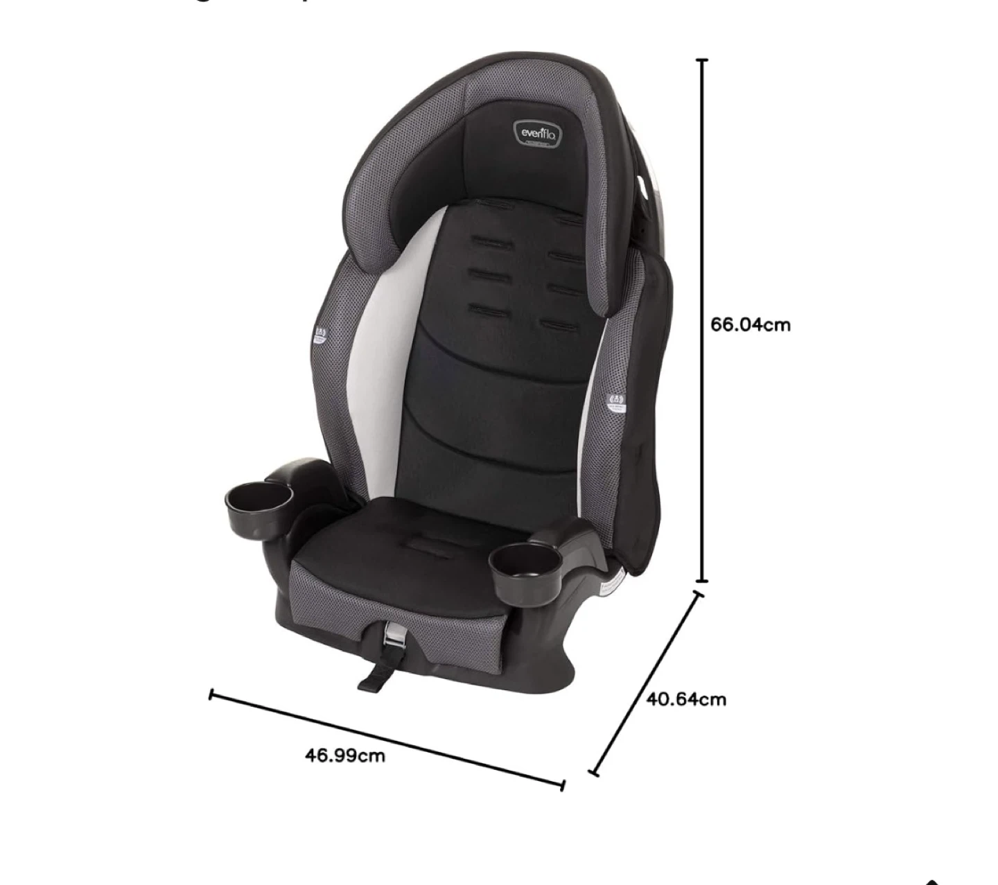 Evenflo Car Seat - Black & Grey - photo 3