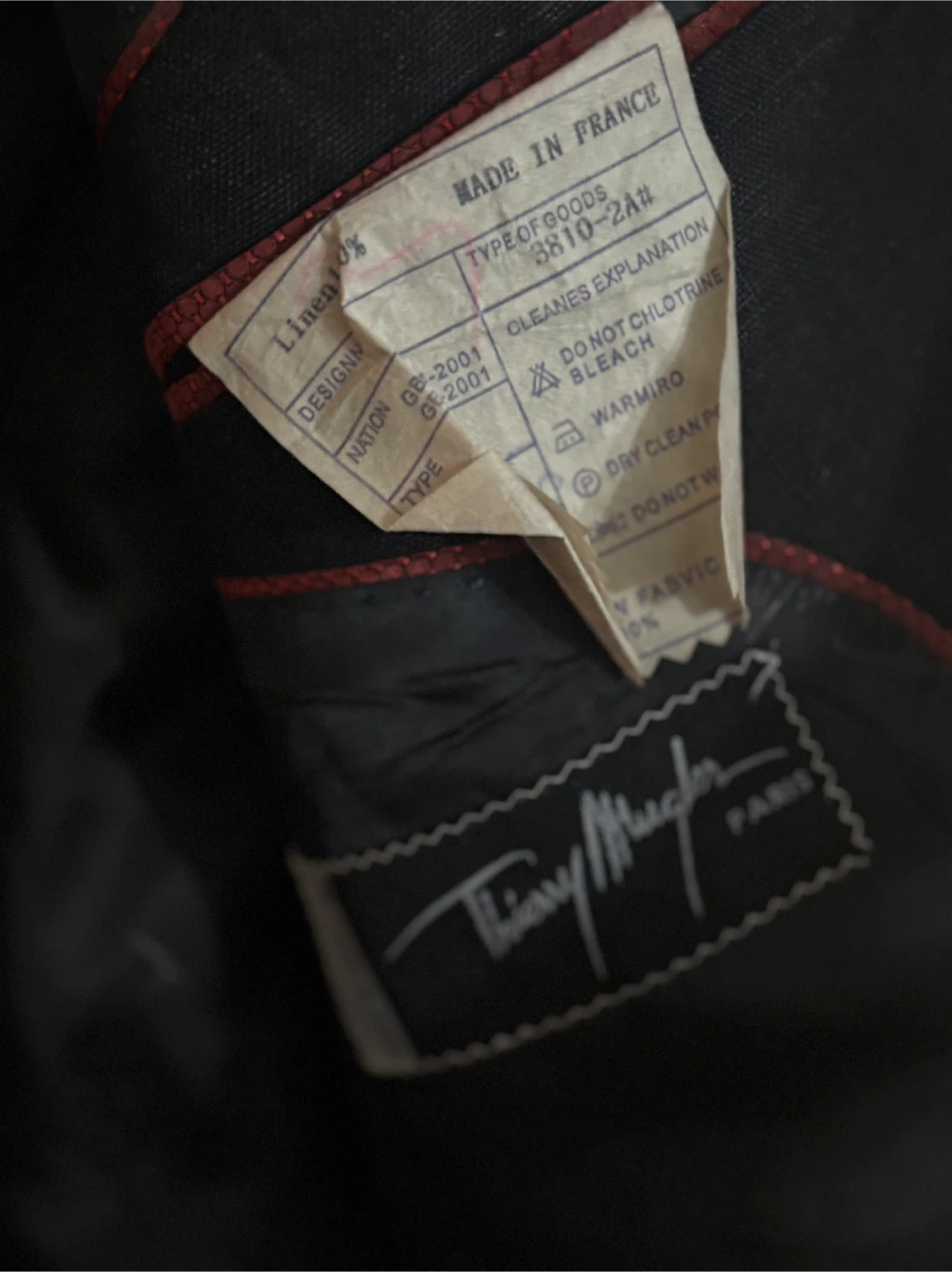 Thierry Mugler Paris Black Linen Blazer - photo 5