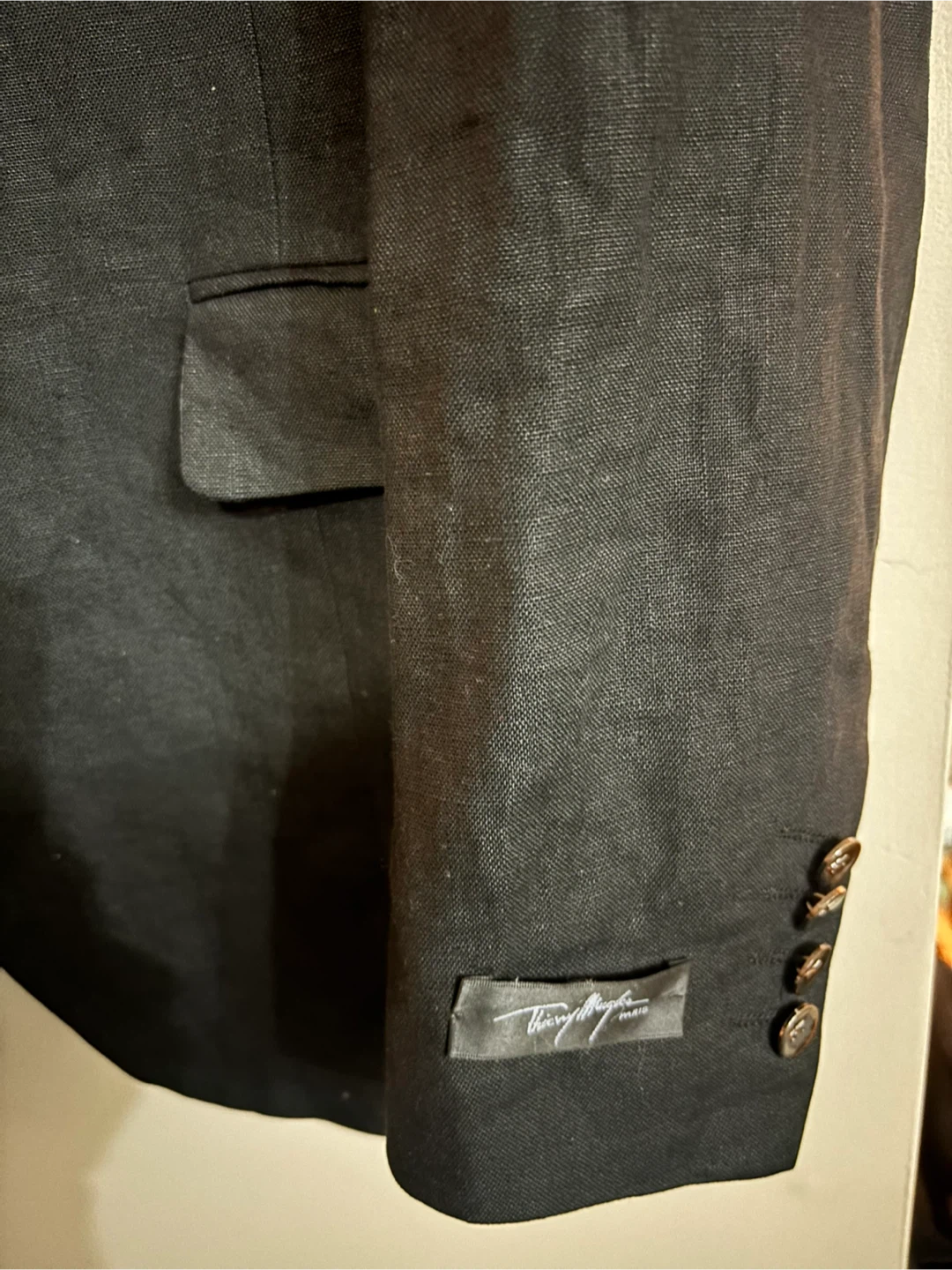 Thierry Mugler Paris Black Linen Blazer - photo 4