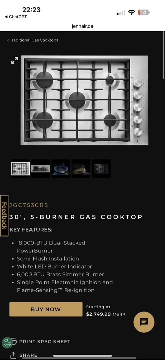 New American Range Tabletop Gas Cooktop image indicator(6)