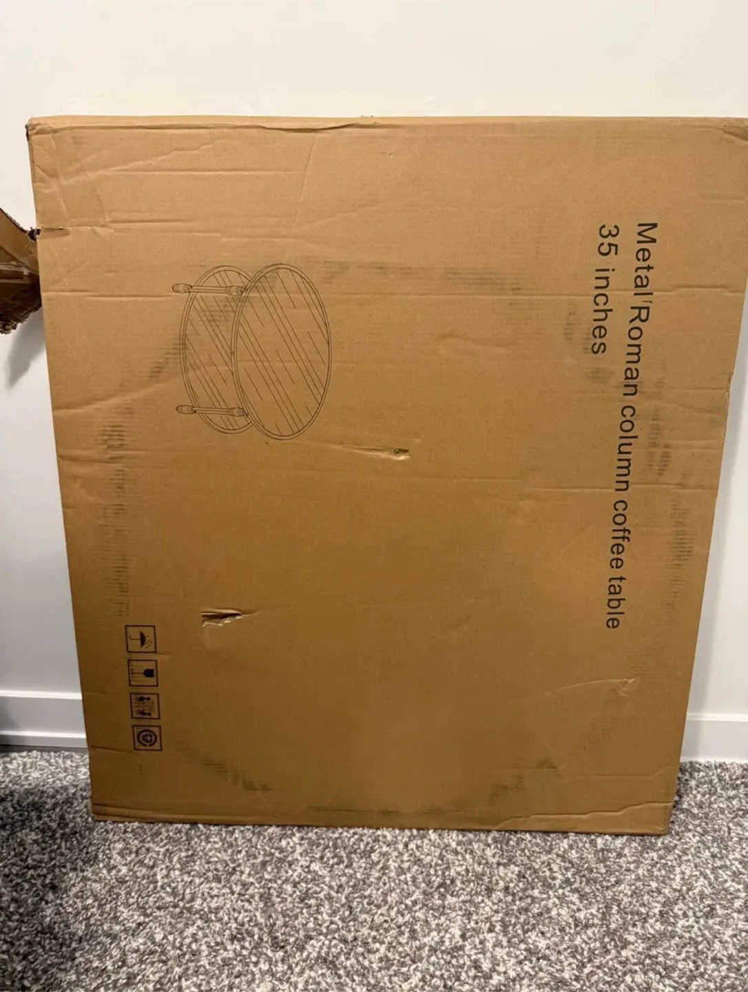 Metal Roman Column Coffee Table - 35 inches image indicator(3)