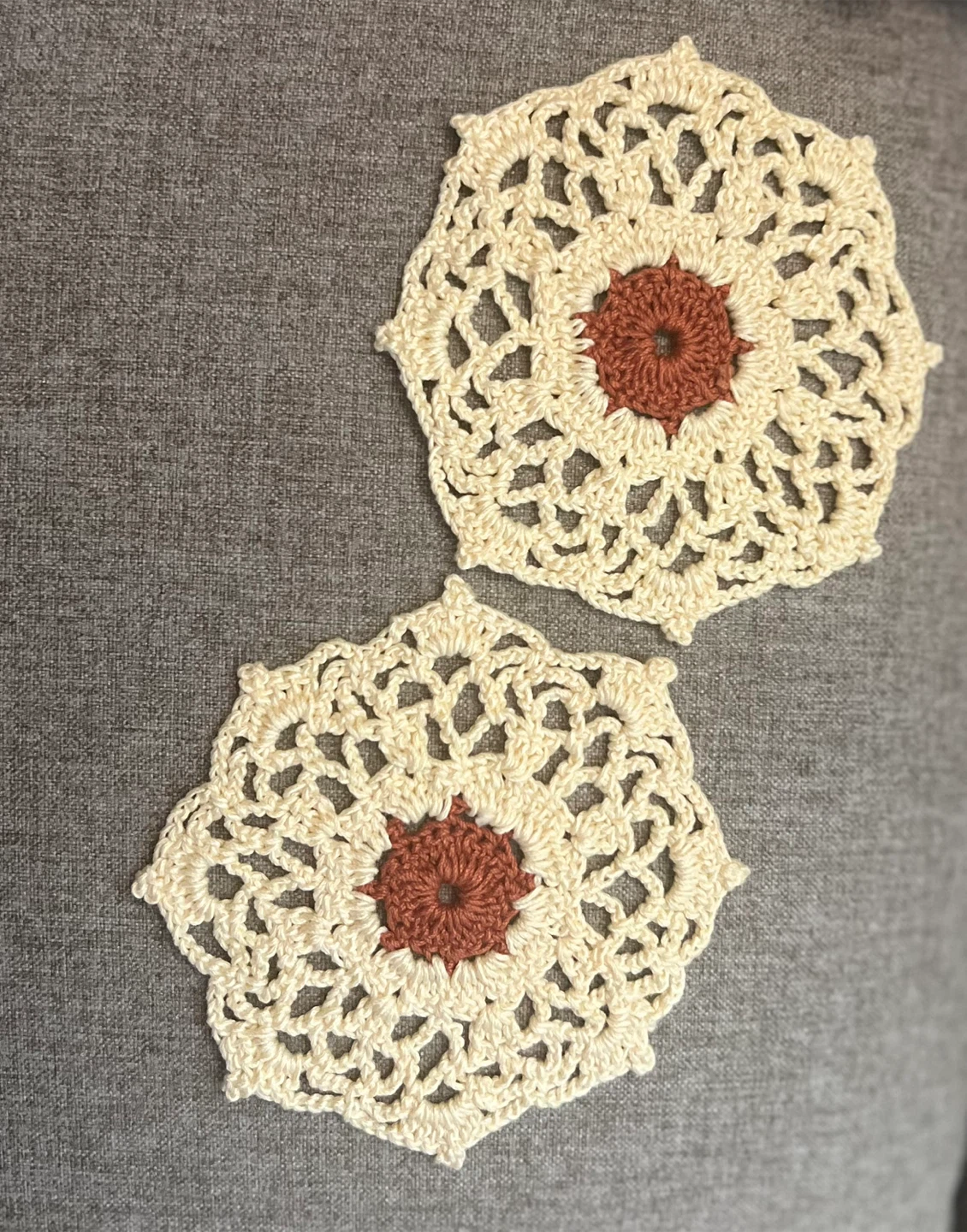 🌸 Handmade Crochet Coasters – Set of 4