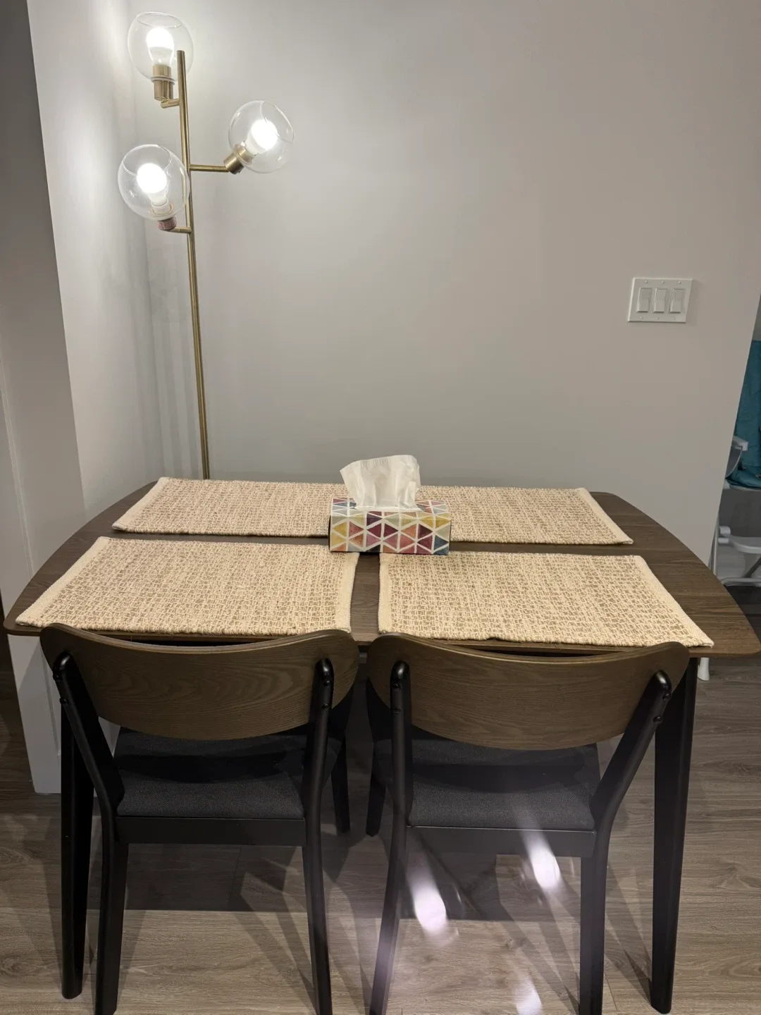 Dining Table with 4 Chairs and Bench