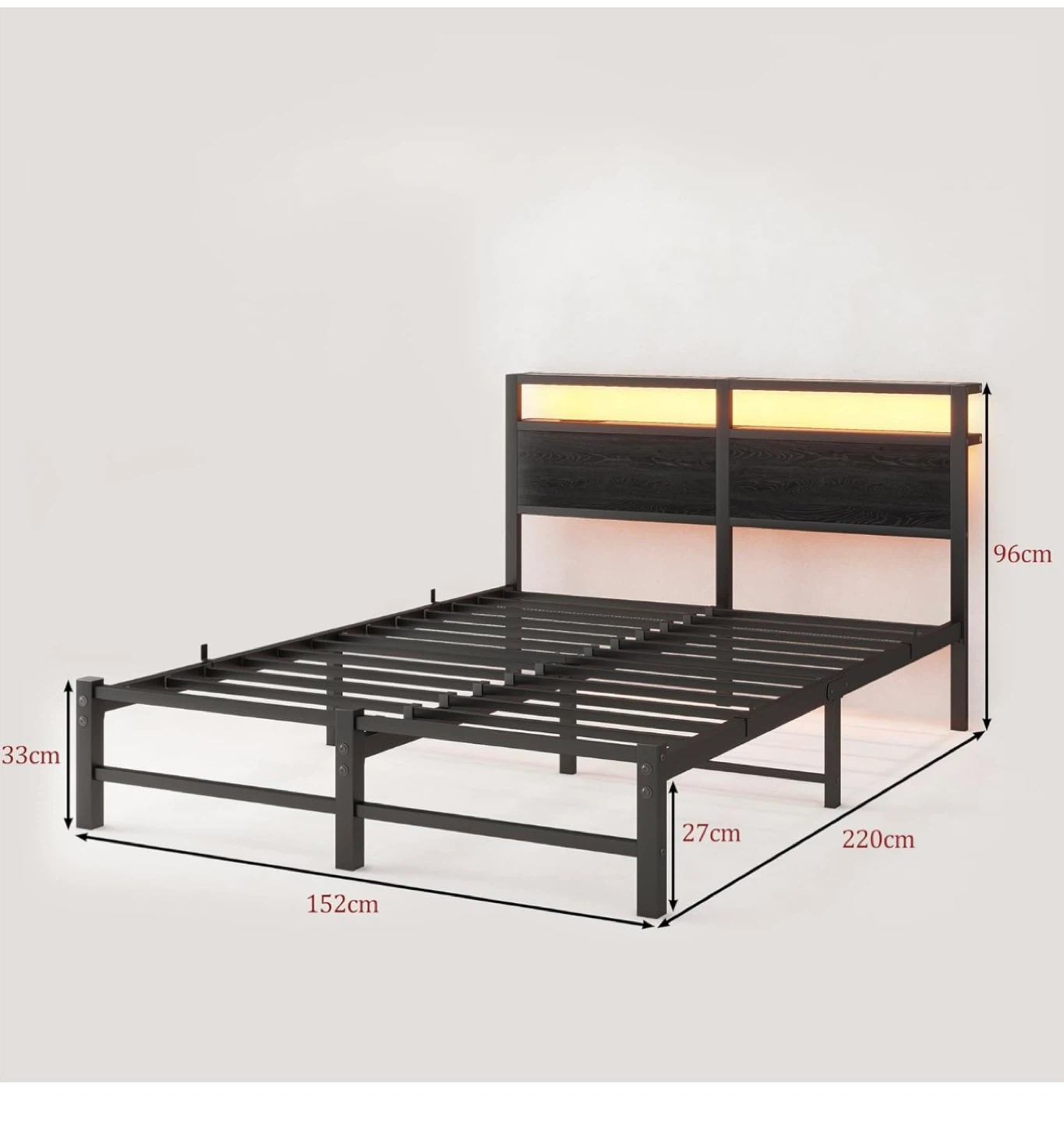 VERFARM Queen Bed Frame with LED Lights - photo 3