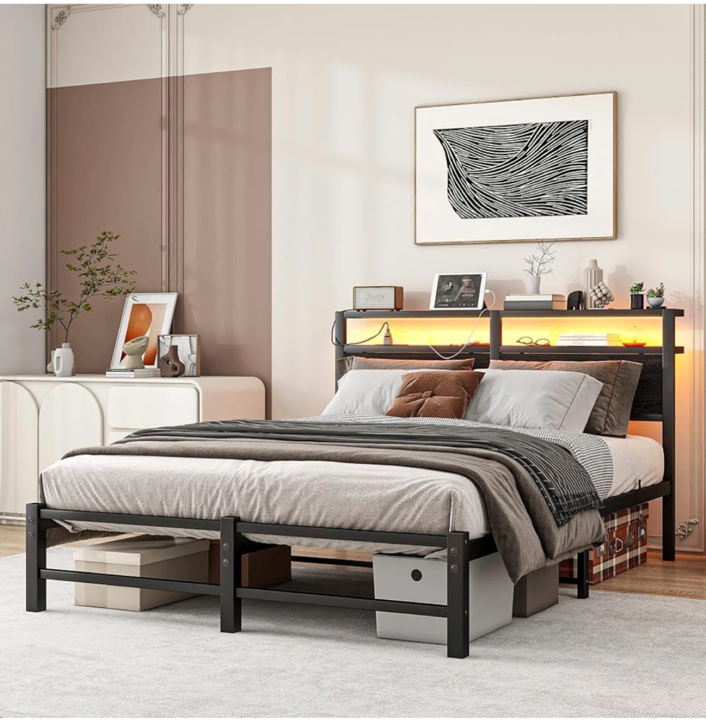 VERFARM Queen Bed Frame with LED Lights - photo 2