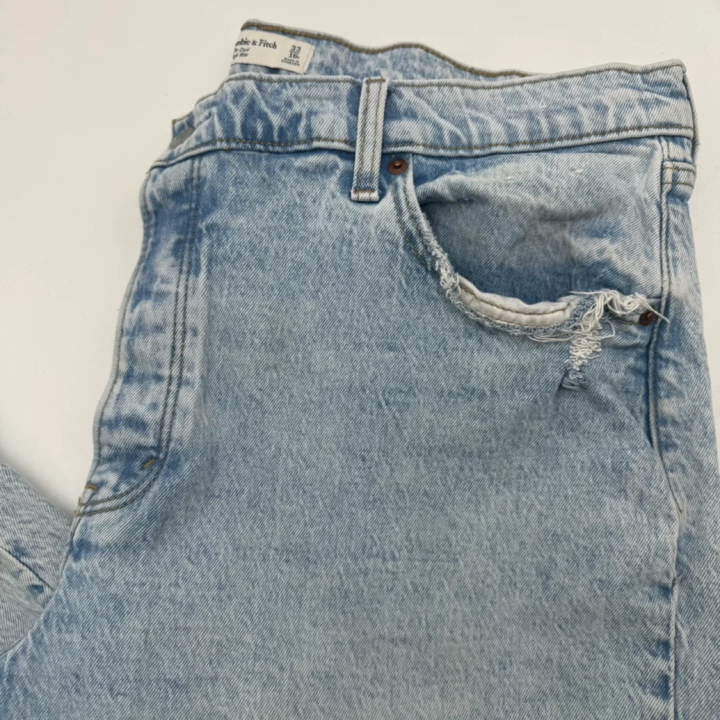 Abercrombie & Fitch The Dad High Rise Jeans Size US 33 image indicator(2)