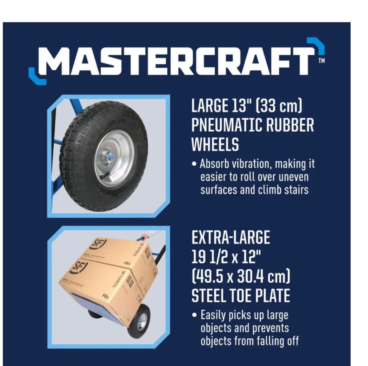 Mastercraft Hand Truck - Blue ( Pump Included) image indicator(4)